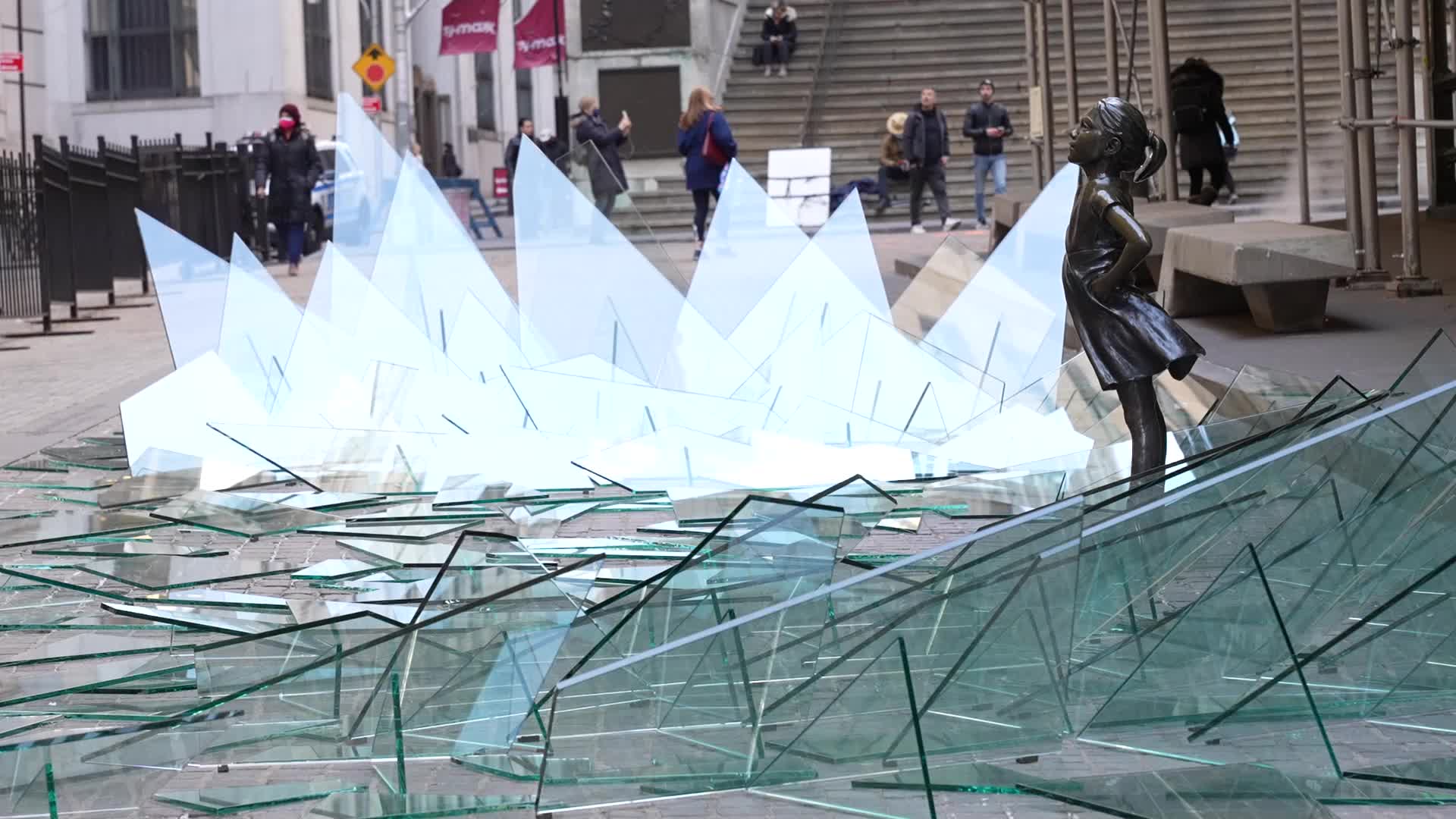 Fearless Girl breaks glass ceiling for International Women's Day