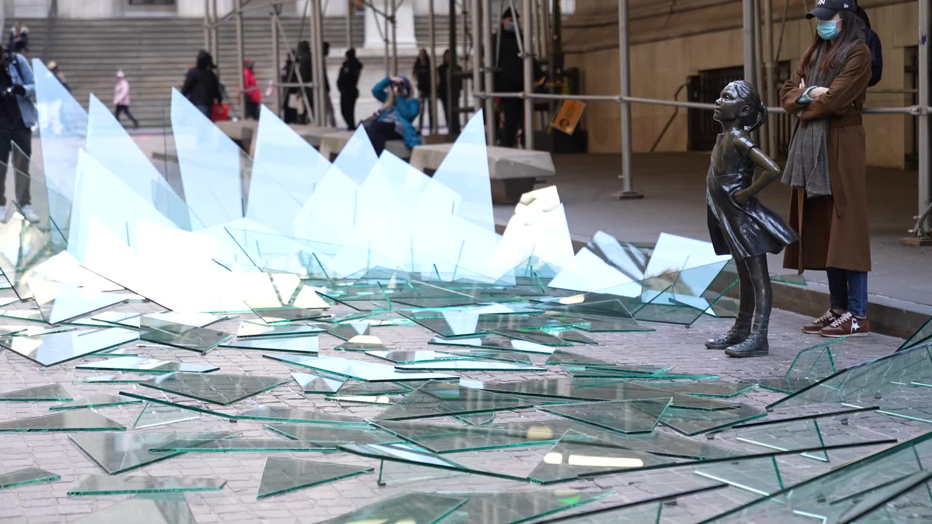 Fearless Girl breaks glass ceiling for International Women's Day