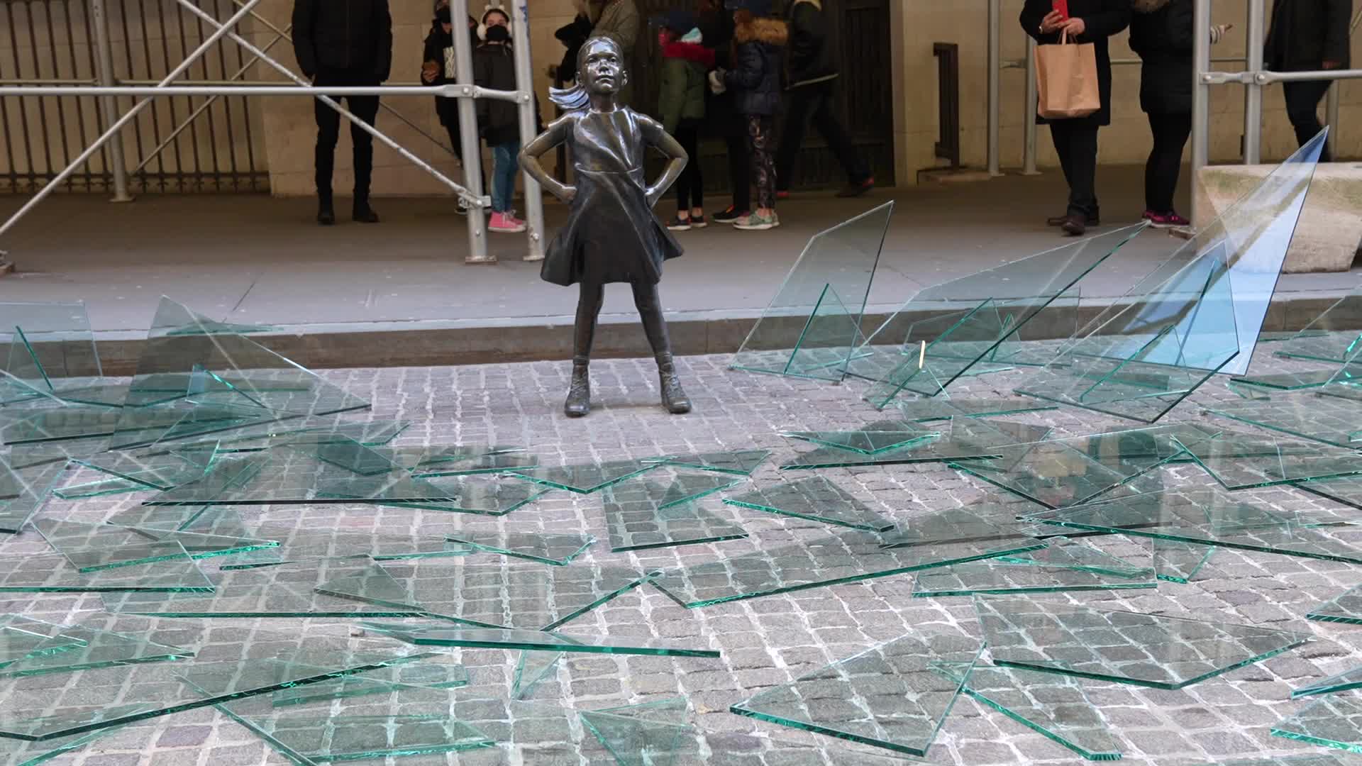 Fearless Girl breaks glass ceiling for International Women's Day
