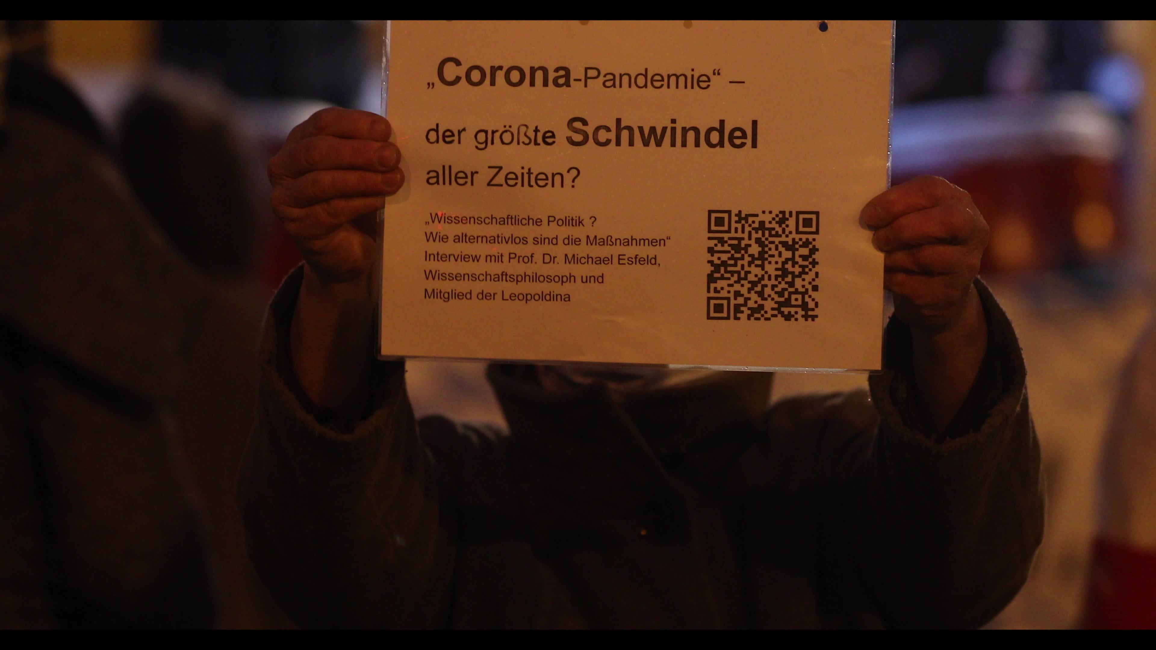 Querdenken demonstration in Munich on 1st anniversary of Covid-19 pandemic