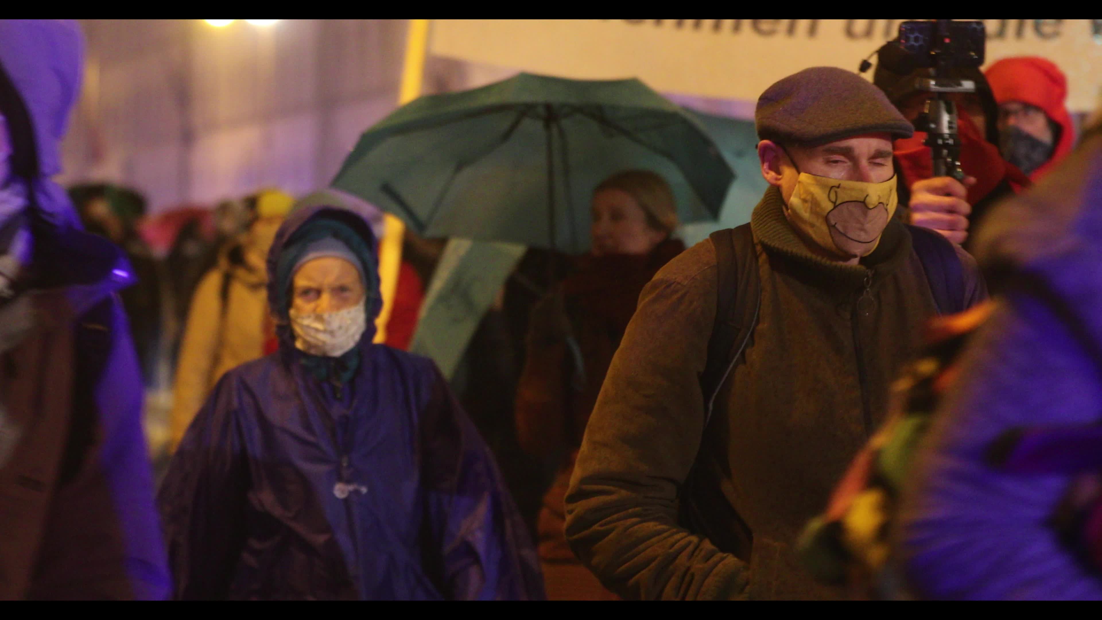 Querdenken demonstration in Munich on 1st anniversary of Covid-19 pandemic