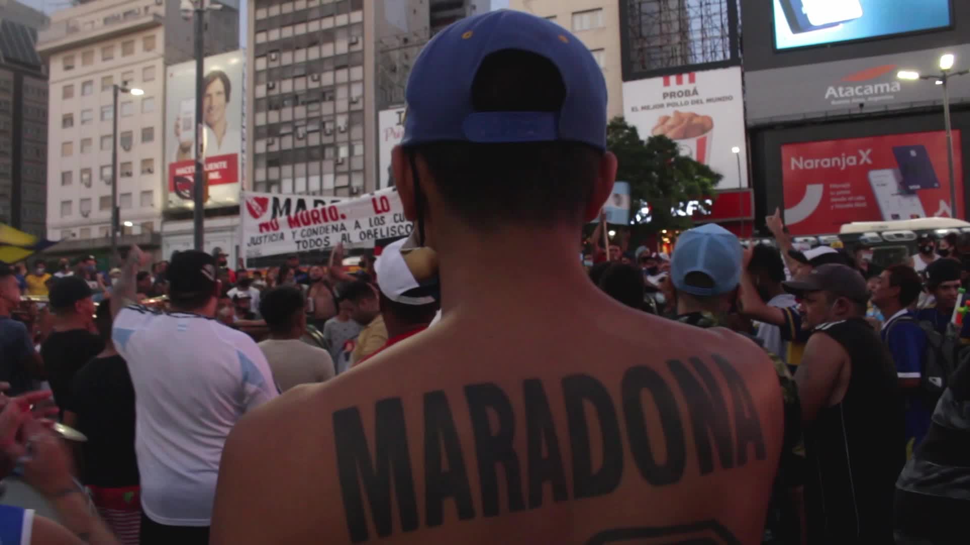 Mobilization demanding Justice for the death of Maradona in Buenos Aires, Argentina