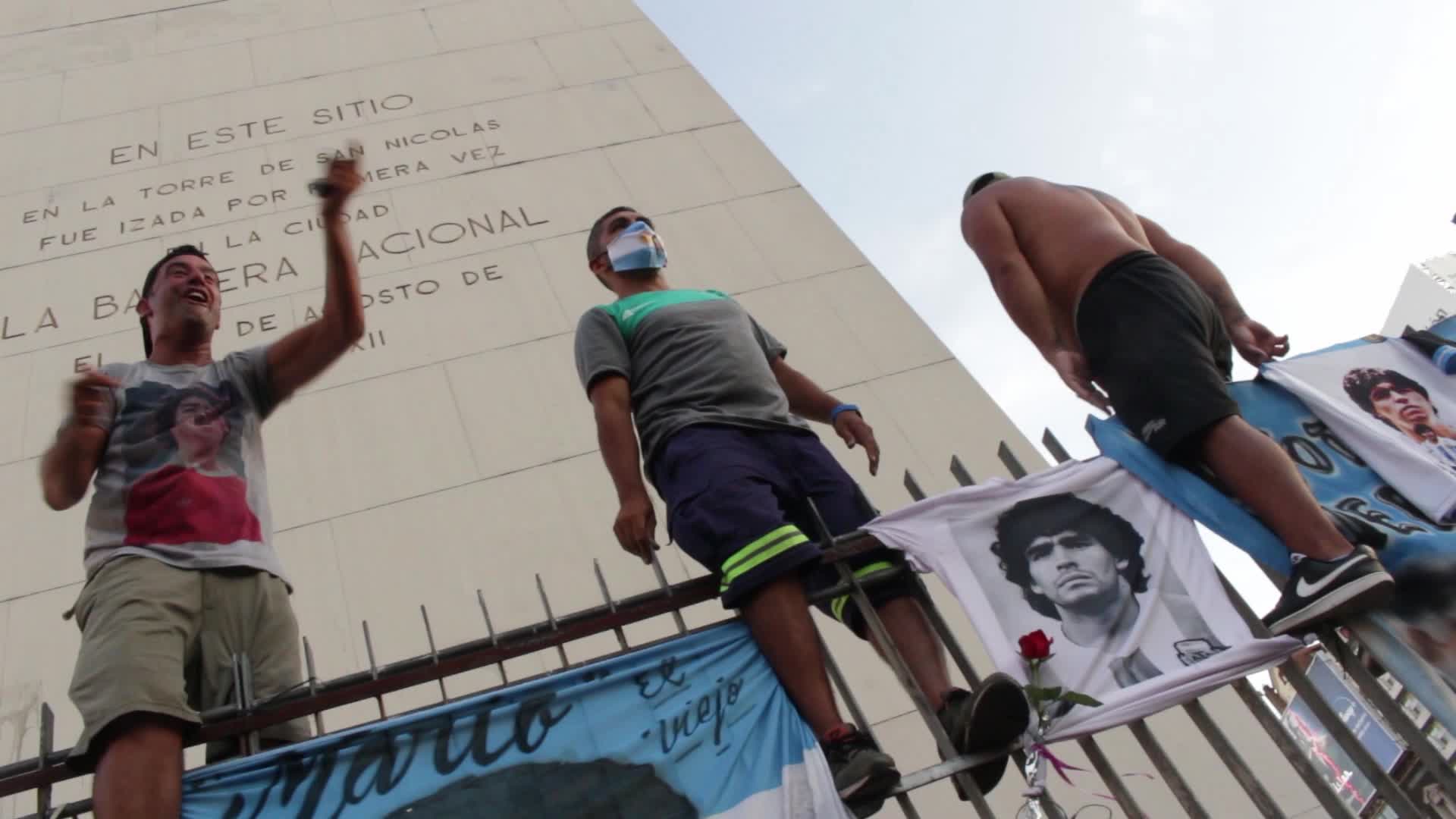 Mobilization demanding Justice for the death of Maradona in Buenos Aires, Argentina