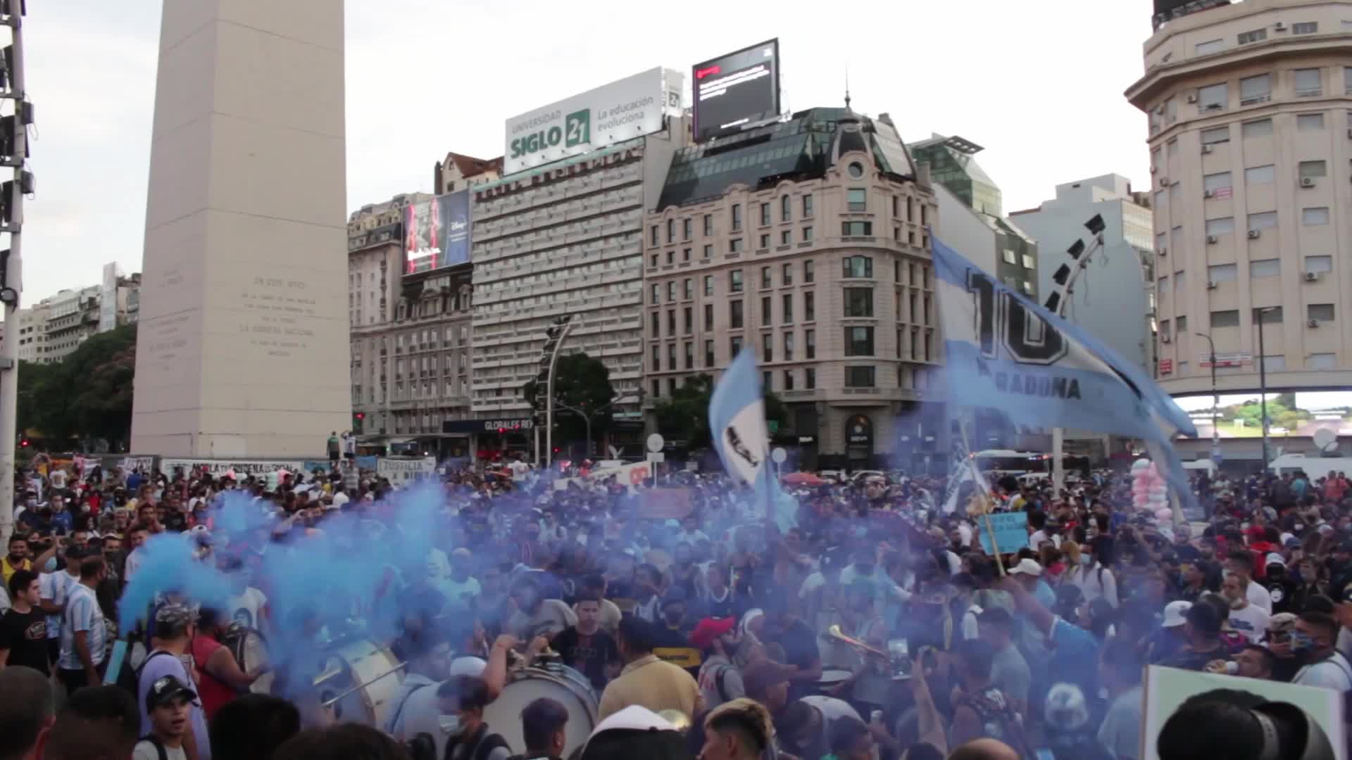 Mobilization demanding Justice for the death of Maradona in Buenos Aires, Argentina