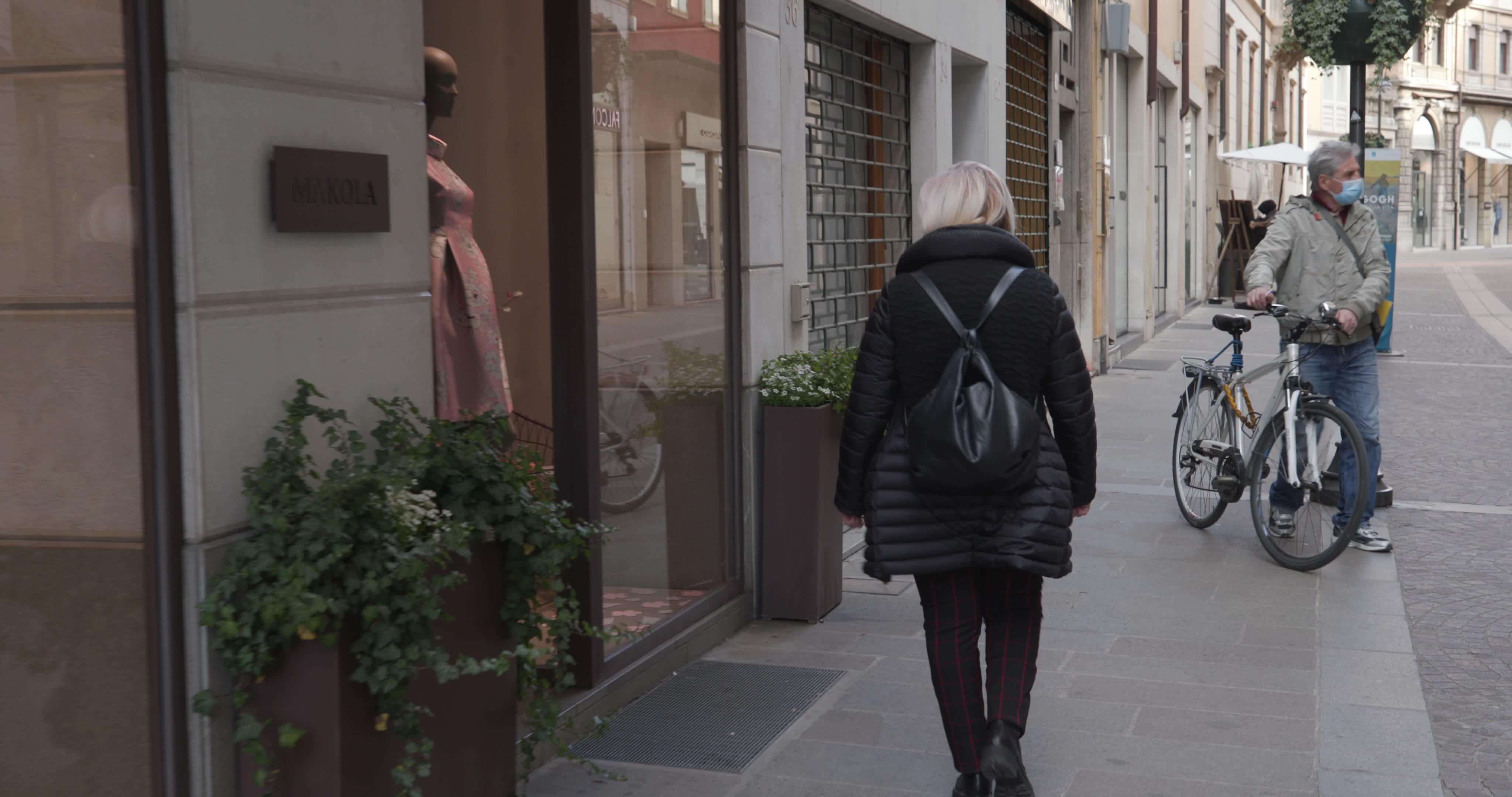 First day of "Red Zone" in Padua, Italy