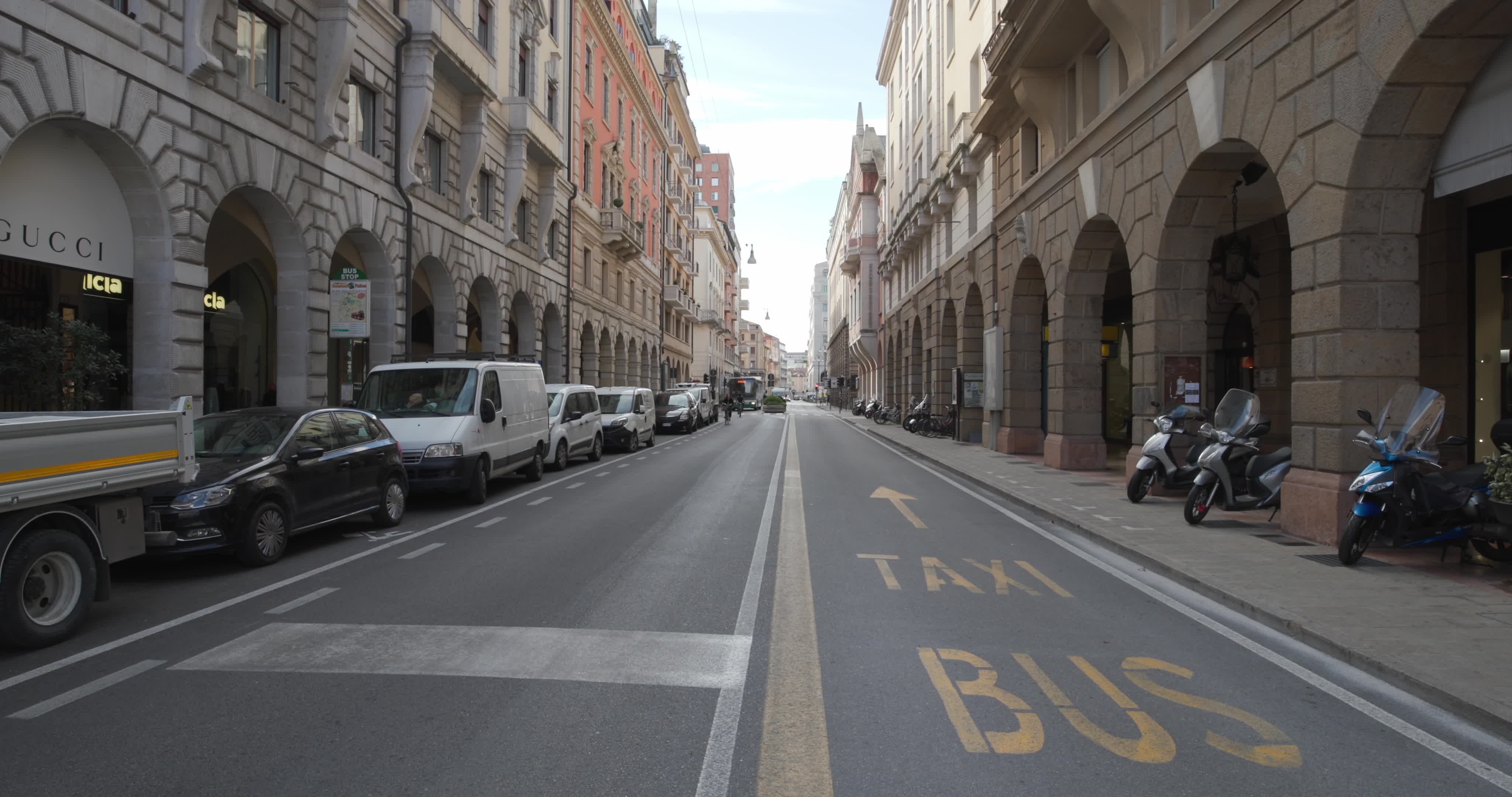 First day of "Red Zone" in Padua, Italy