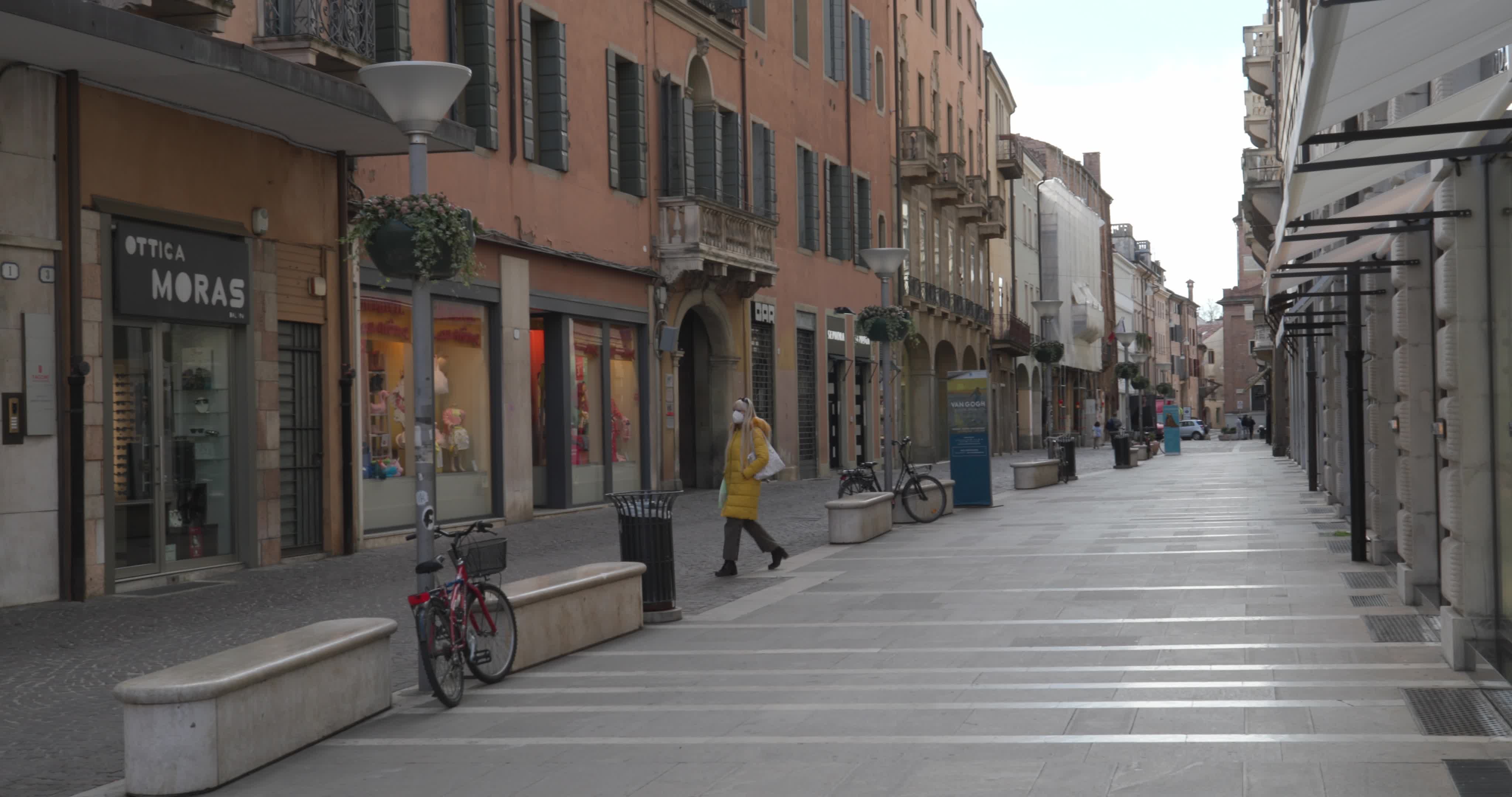 First day of "Red Zone" in Padua, Italy