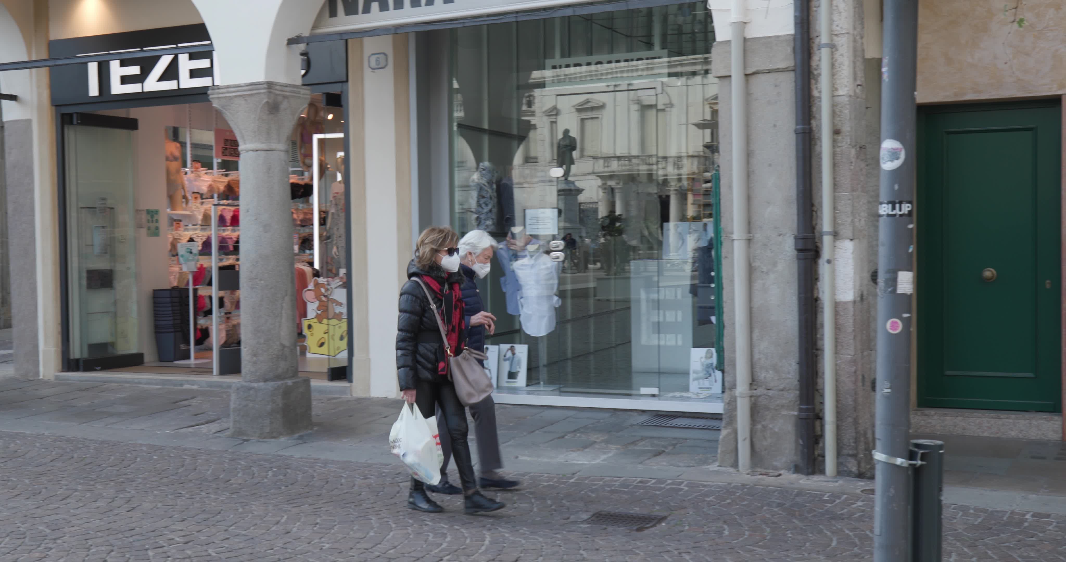First day of "Red Zone" in Padua, Italy