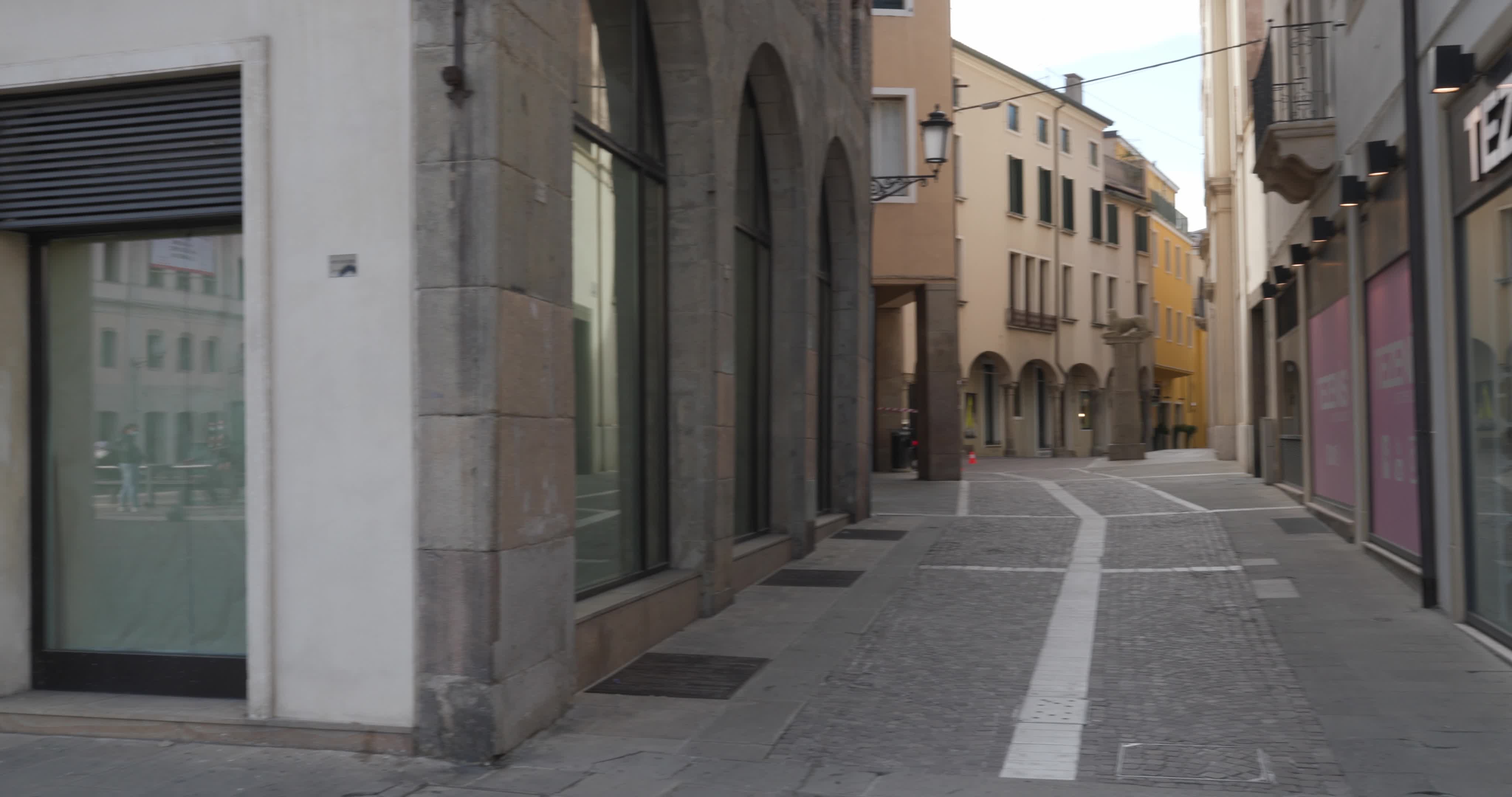First day of "Red Zone" in Padua, Italy