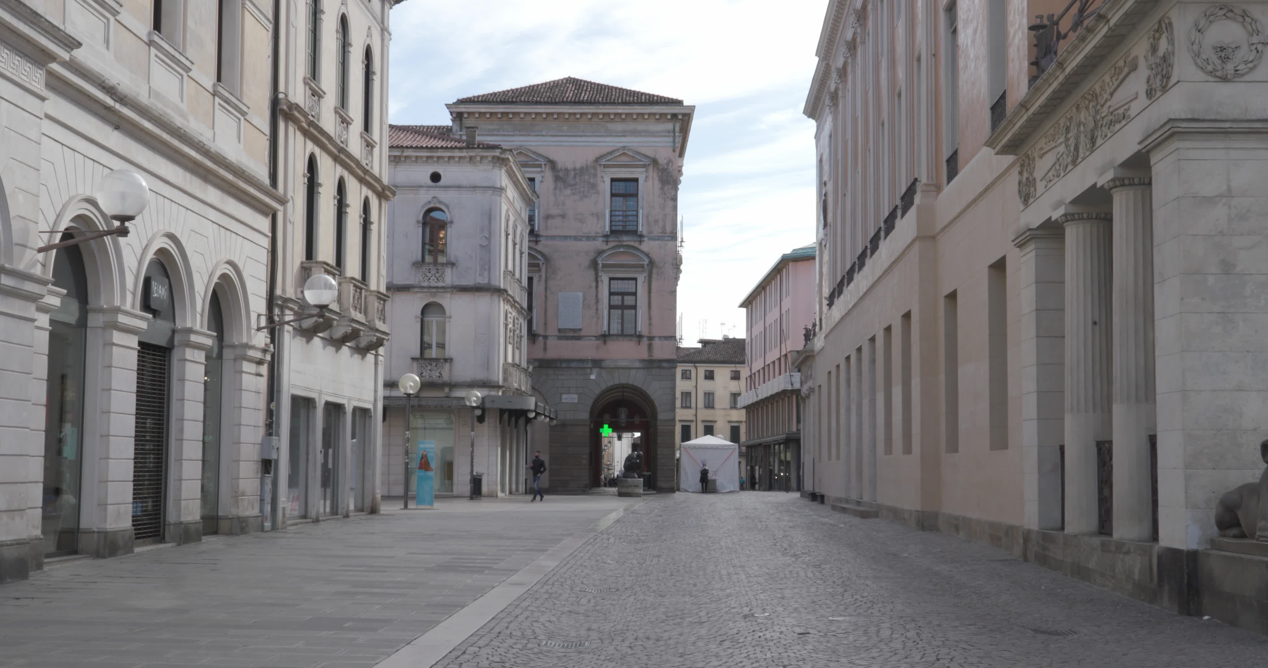 First day of "Red Zone" in Padua, Italy
