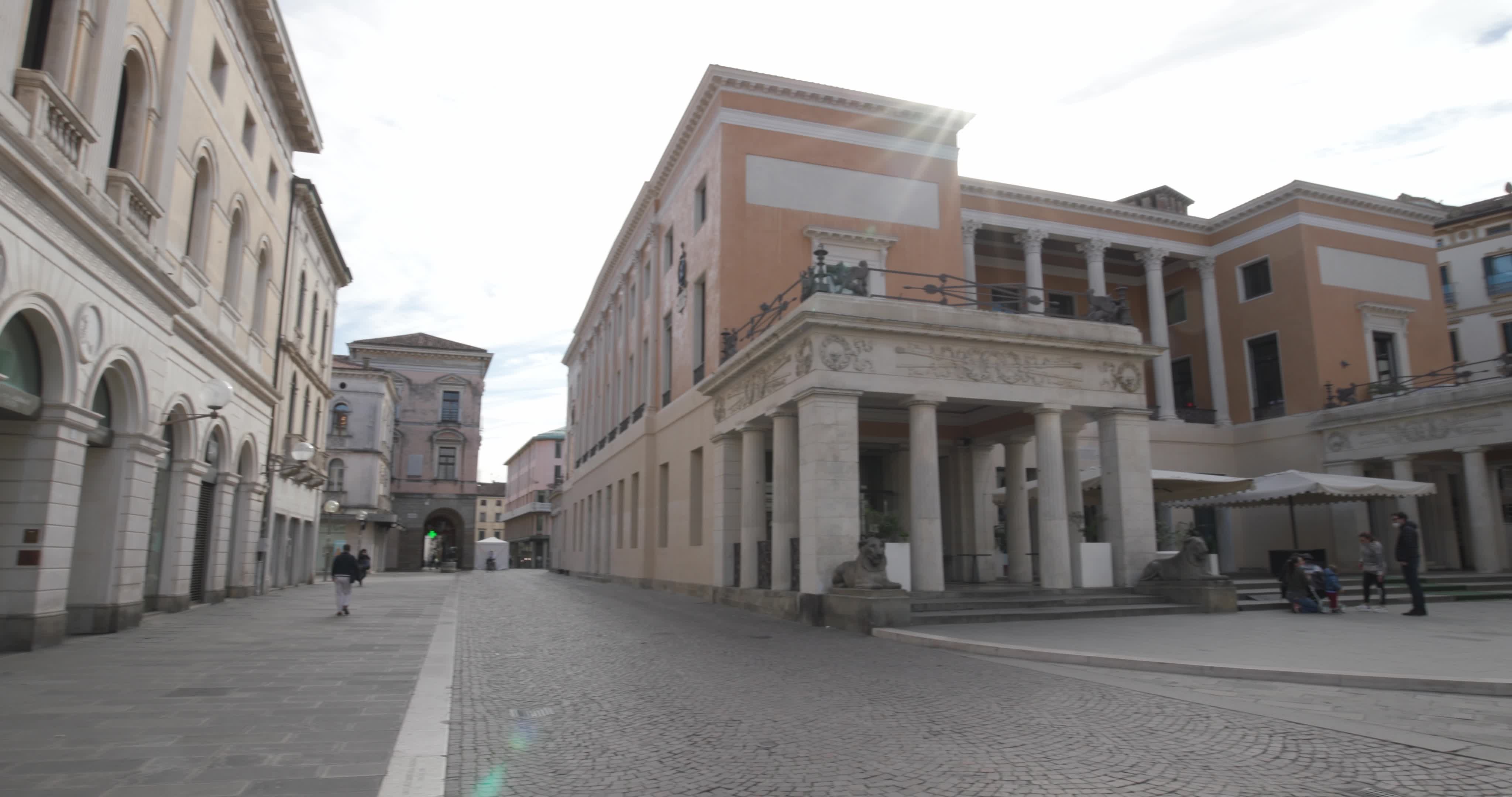 First day of "Red Zone" in Padua, Italy