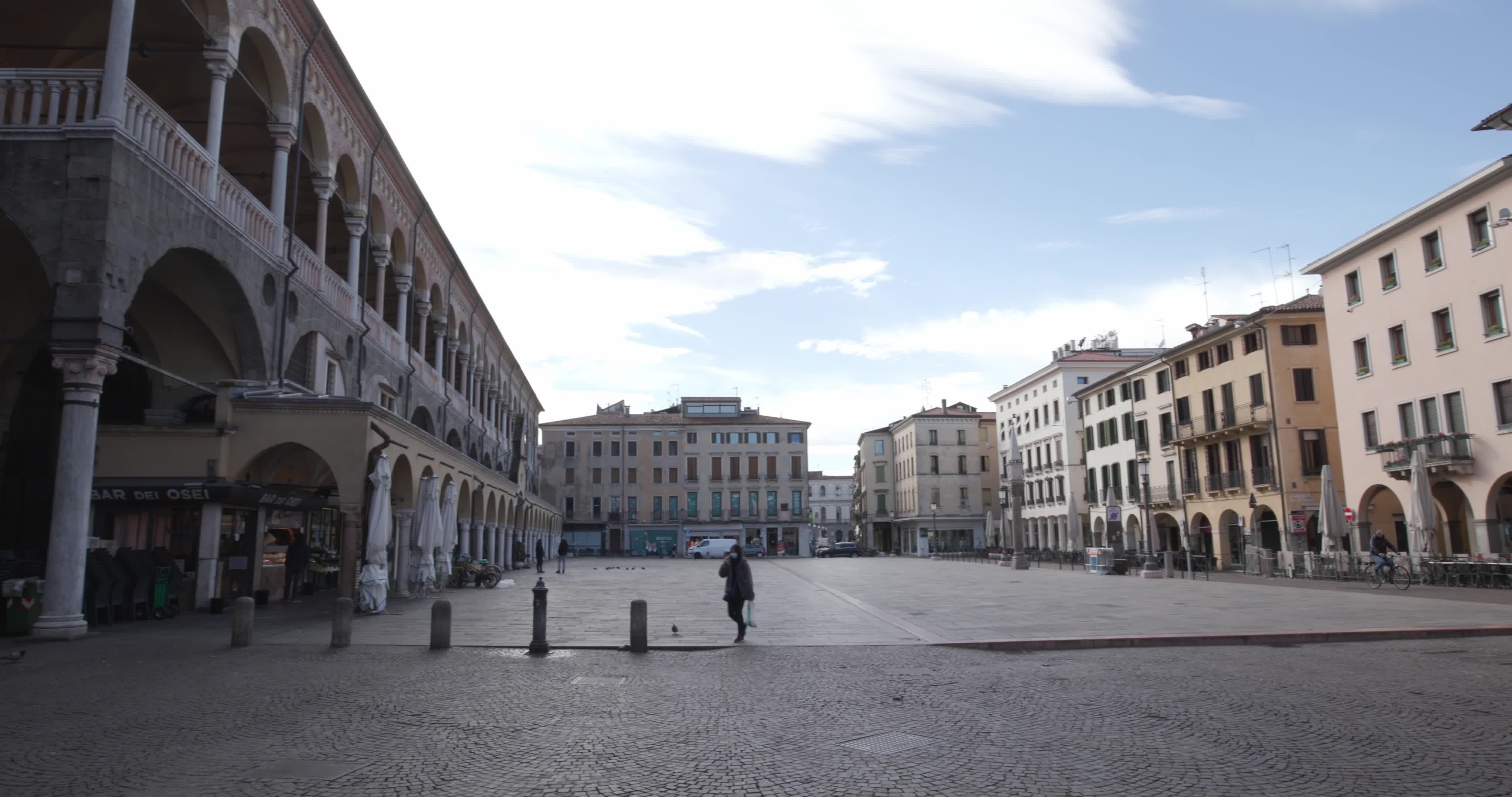 First day of "Red Zone" in Padua, Italy