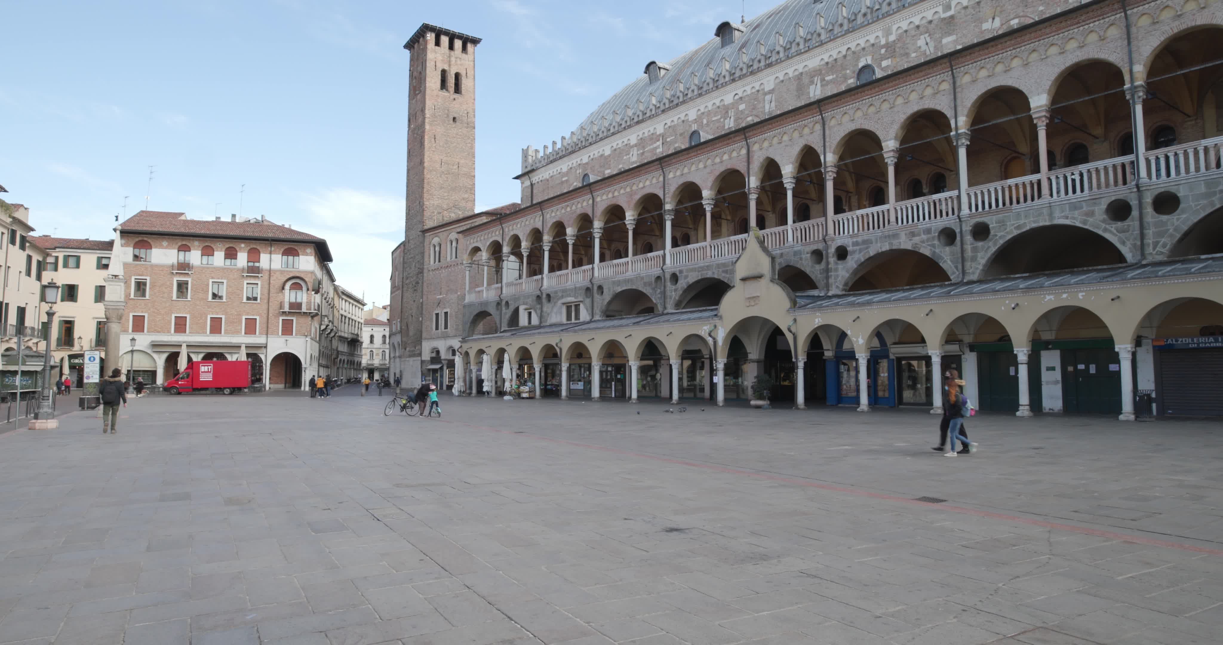 First day of "Red Zone" in Padua, Italy