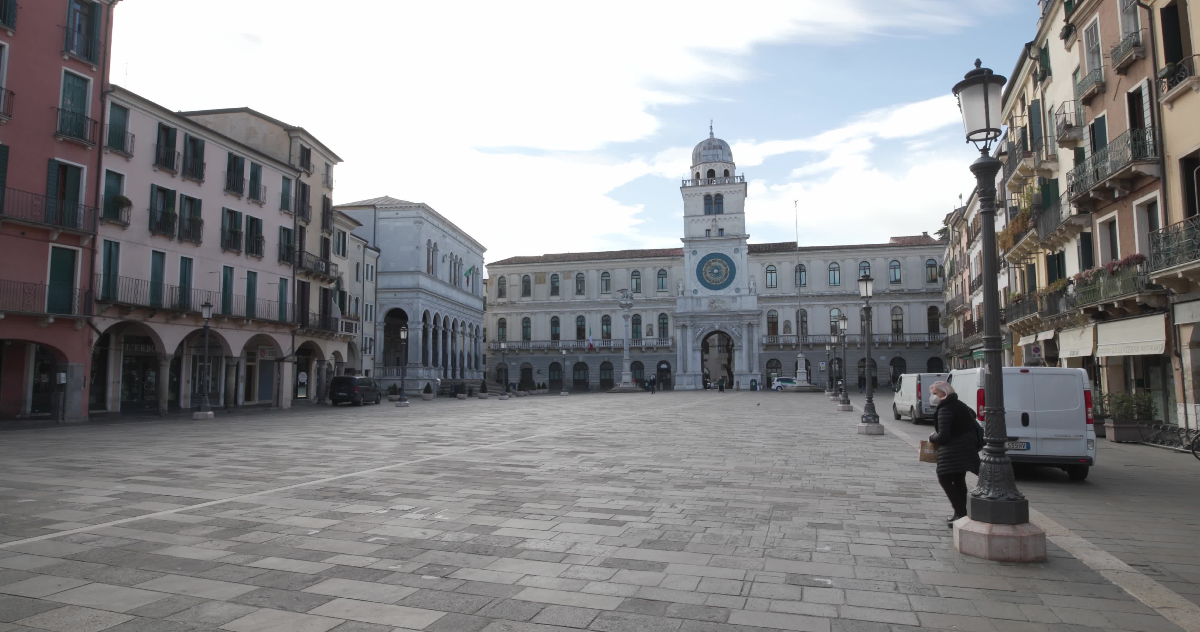 First day of "Red Zone" in Padua, Italy