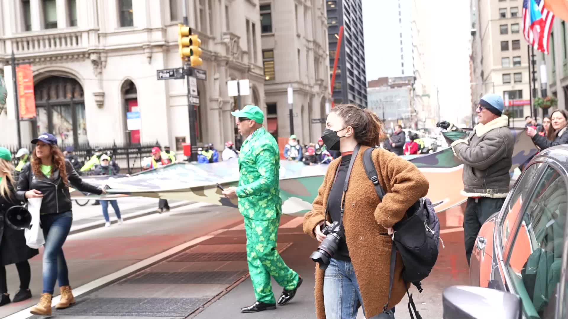 Pro-Trump Supporters St. Patrick's Day Parade