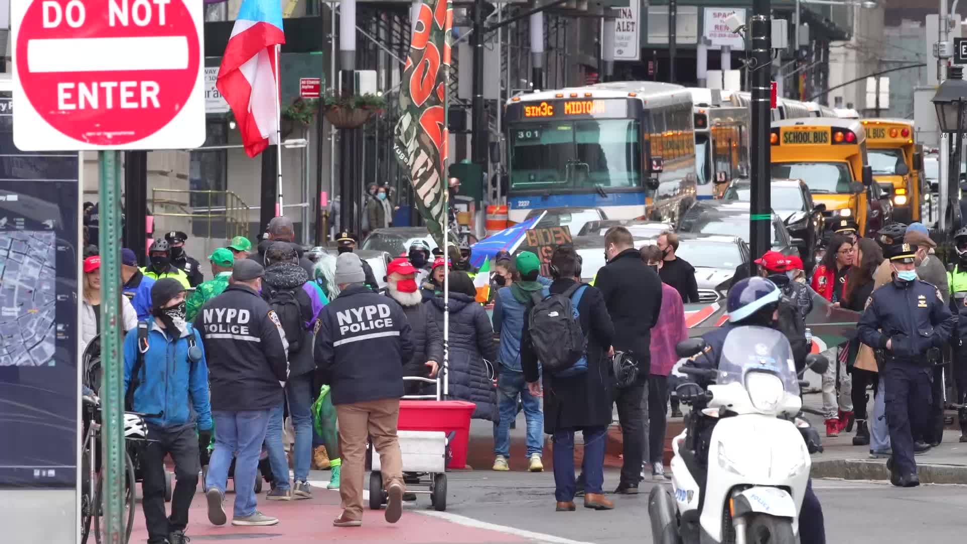 Pro-Trump Supporters St. Patrick's Day Parade
