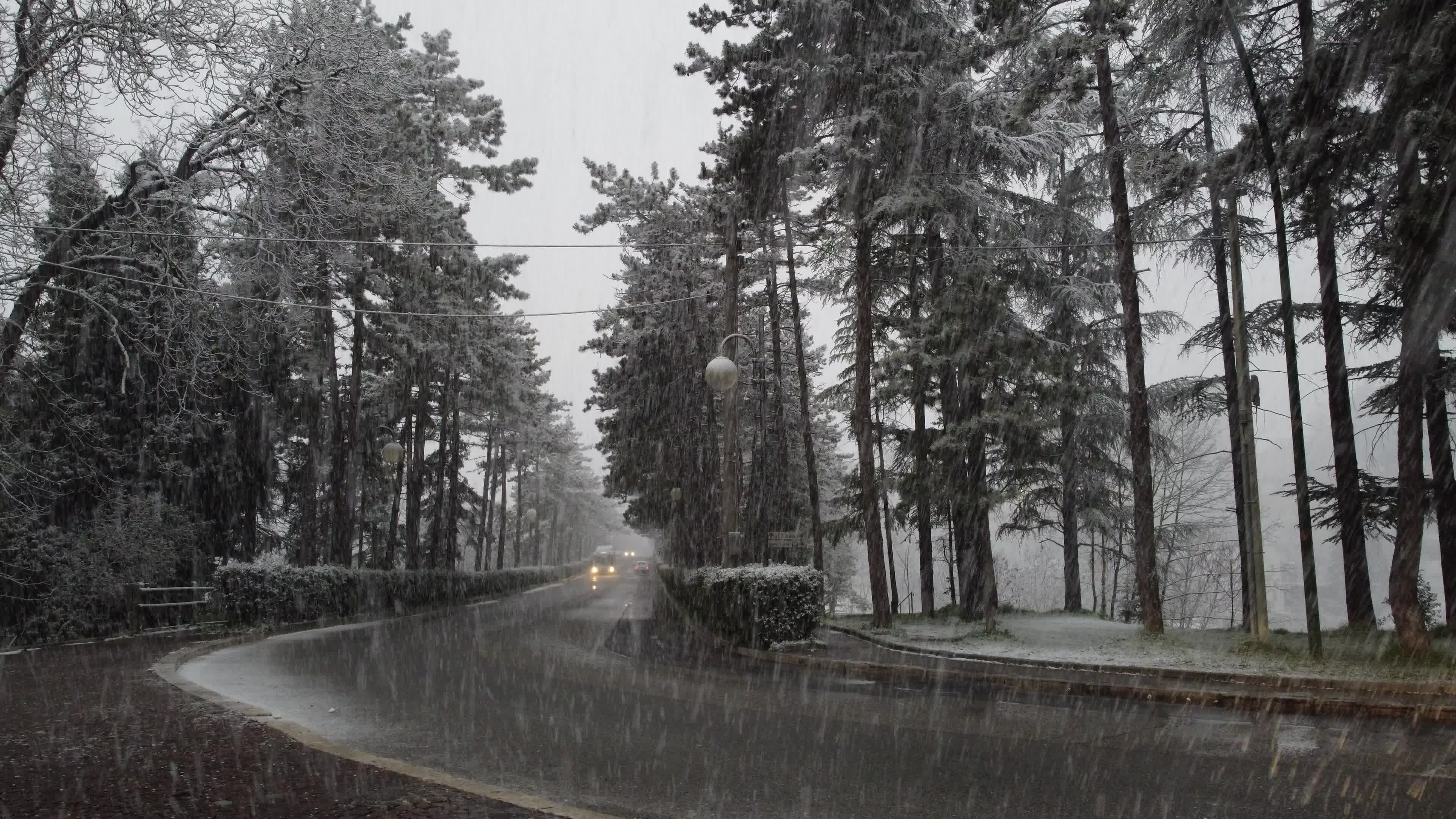 Heavy snowfall in L'Aquila