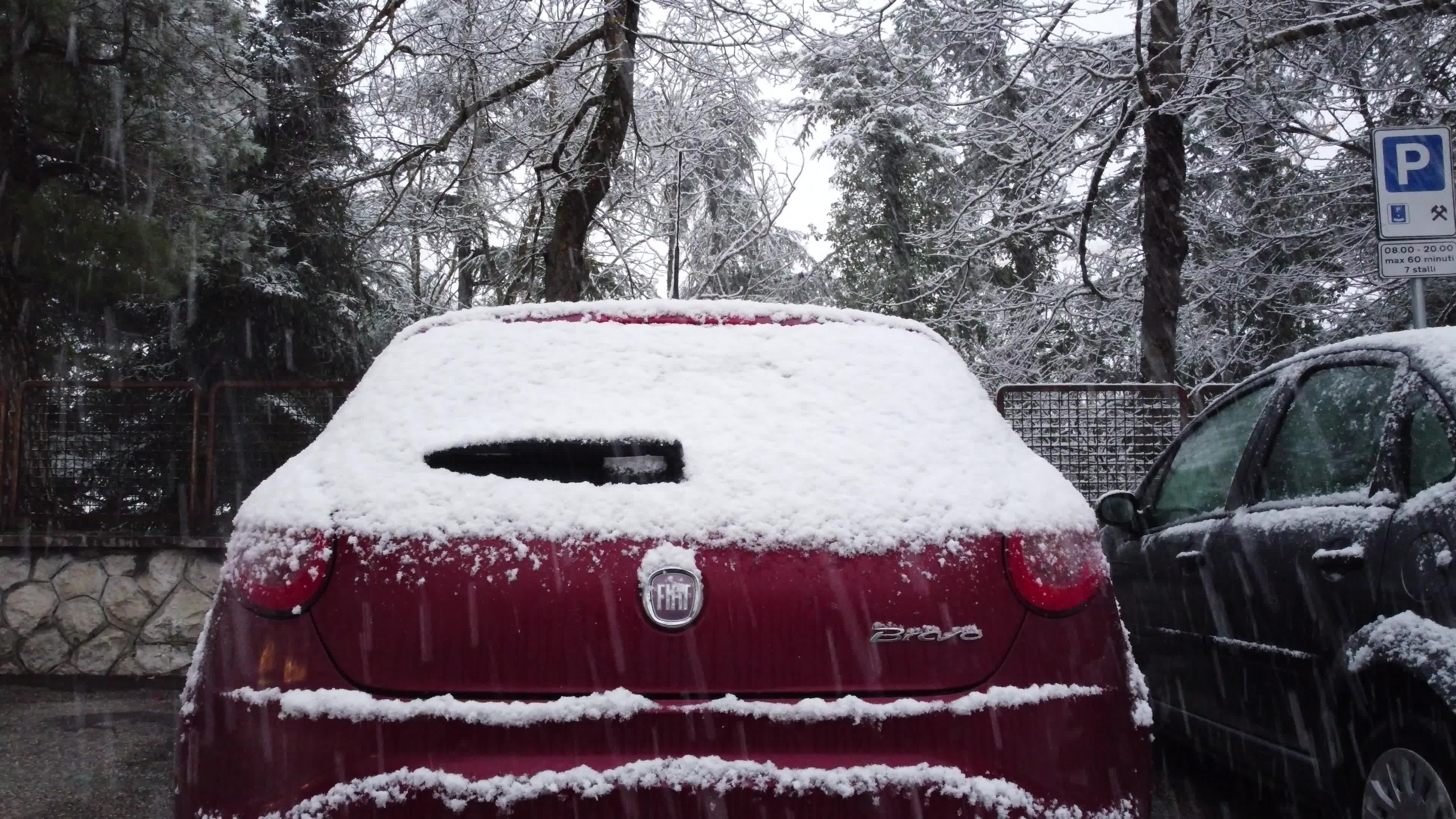 Heavy snowfall in L'Aquila