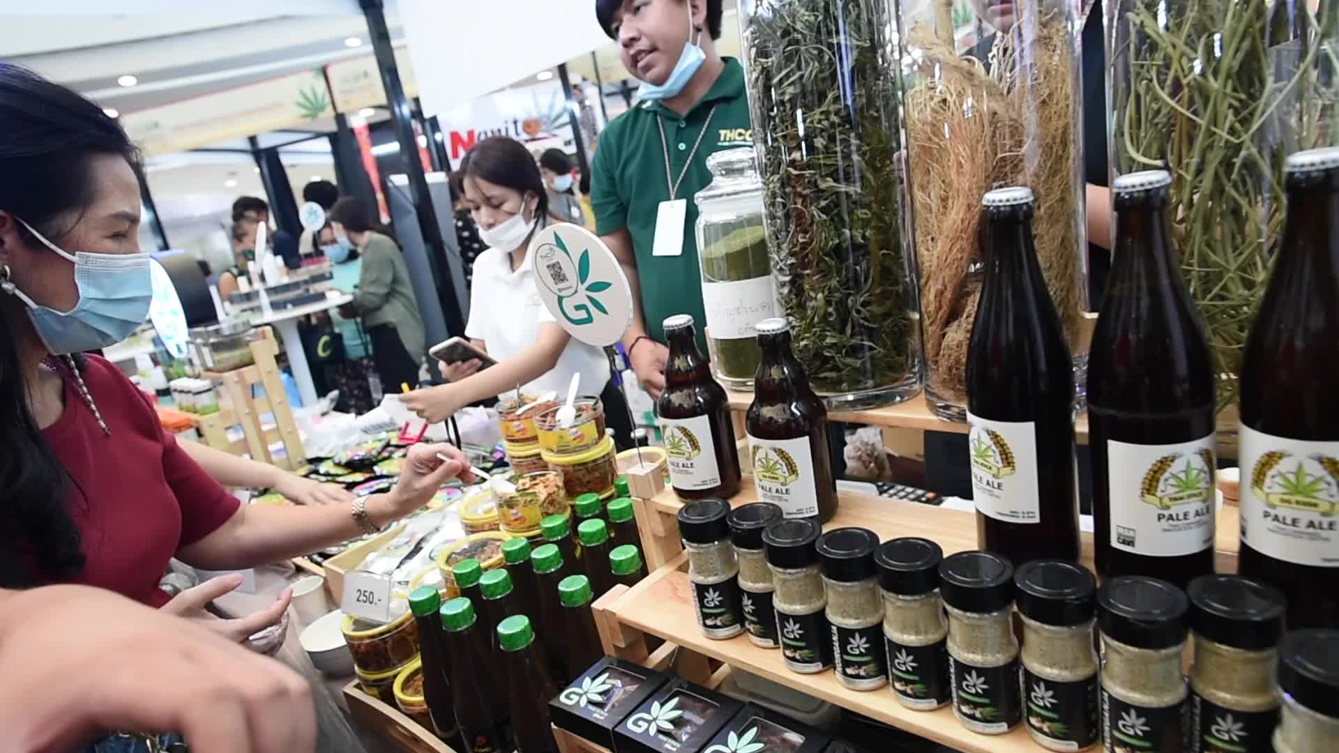 Cannabis and Thai traditional medicine fair in Bangkok