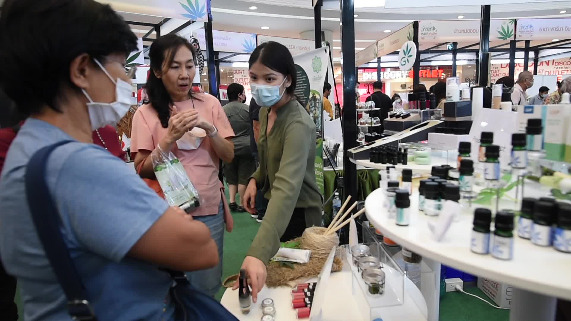 Cannabis and Thai traditional medicine fair in Bangkok