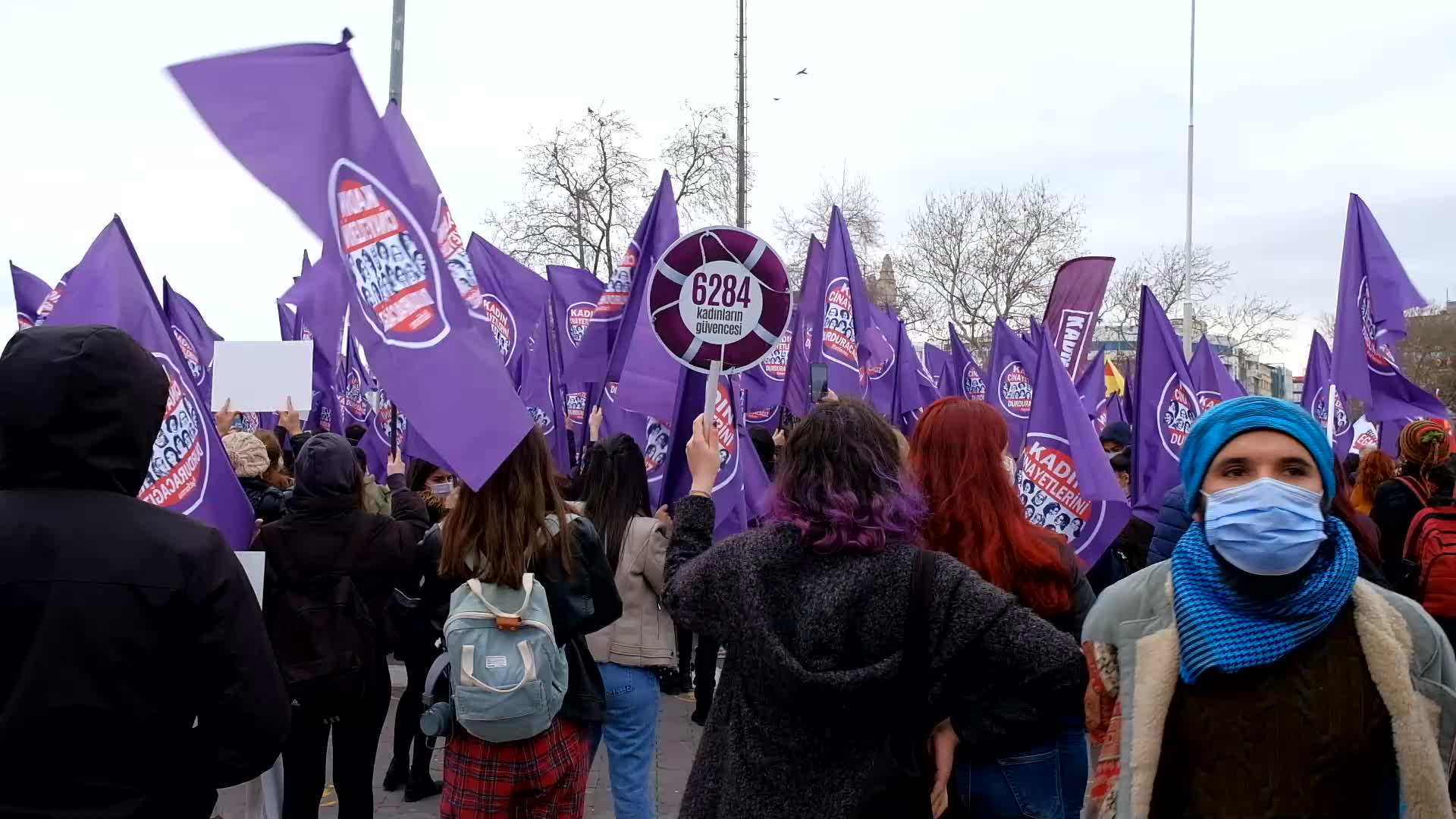 Hundreds of women protest Turkey's withdrawal from Istanbul Convention