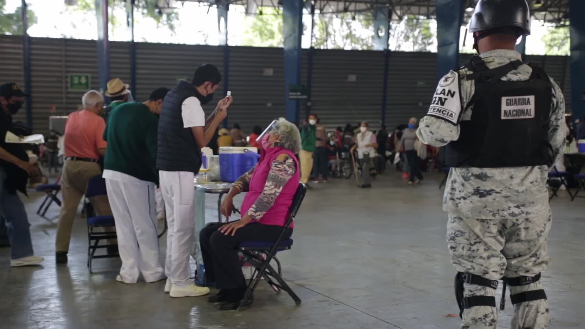 Coronavirus vaccintion in Iztacalco, Mexico City