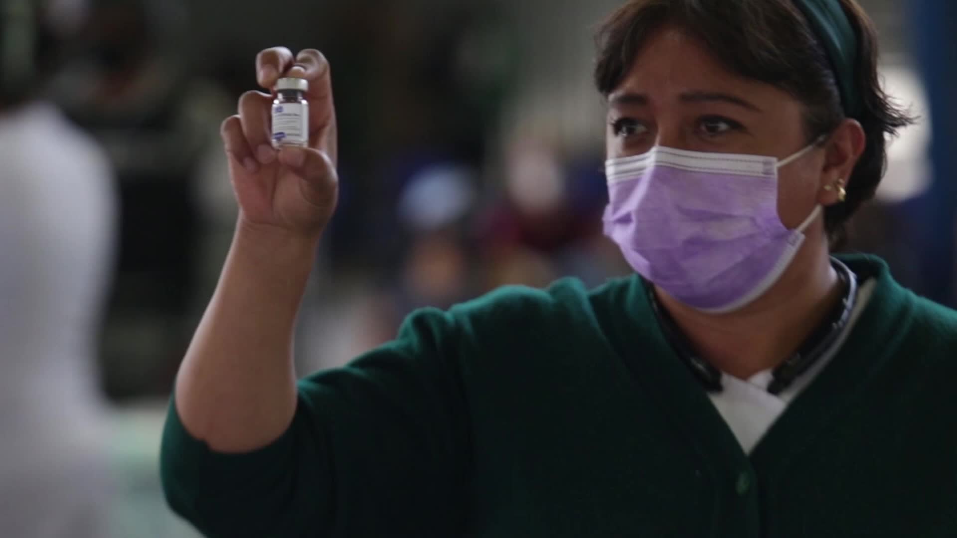 Coronavirus vaccintion in Iztacalco, Mexico City
