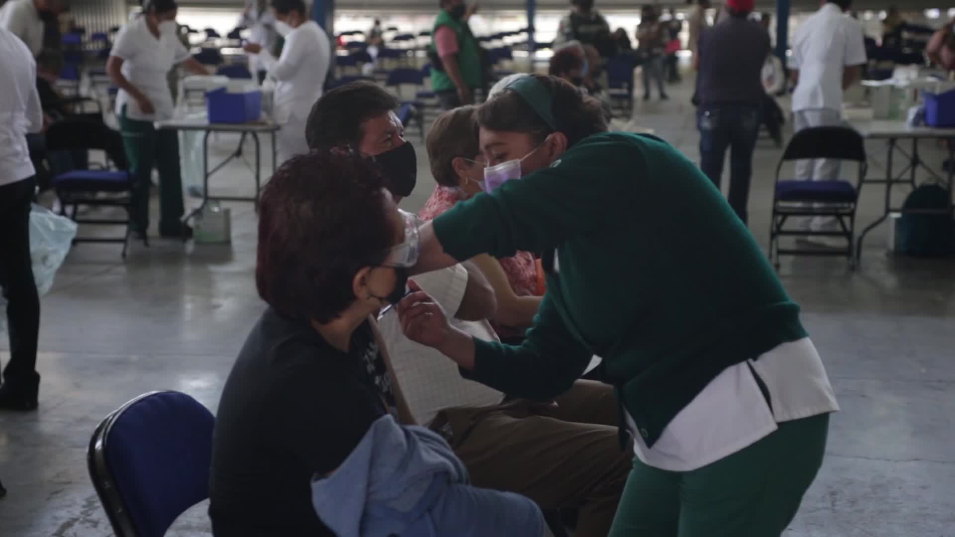 Coronavirus vaccintion in Iztacalco, Mexico City