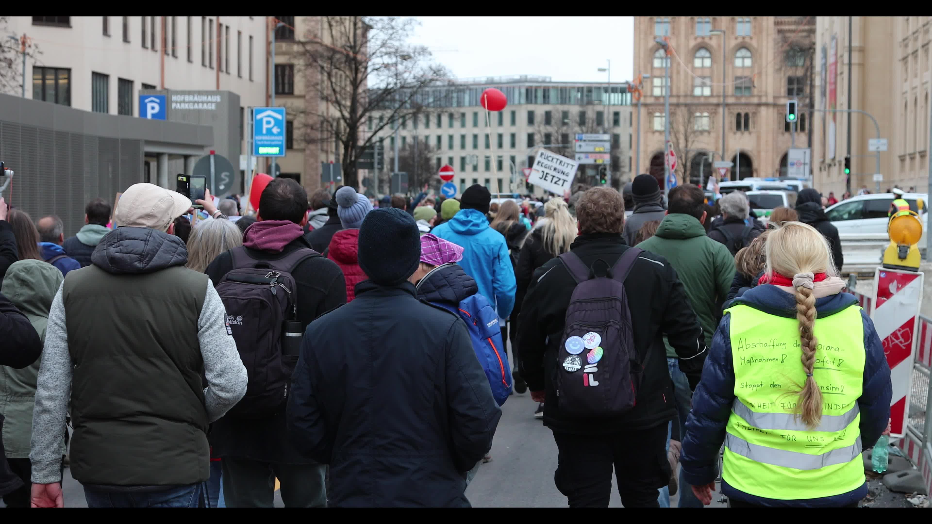 Anti-lockdown protest in Munich