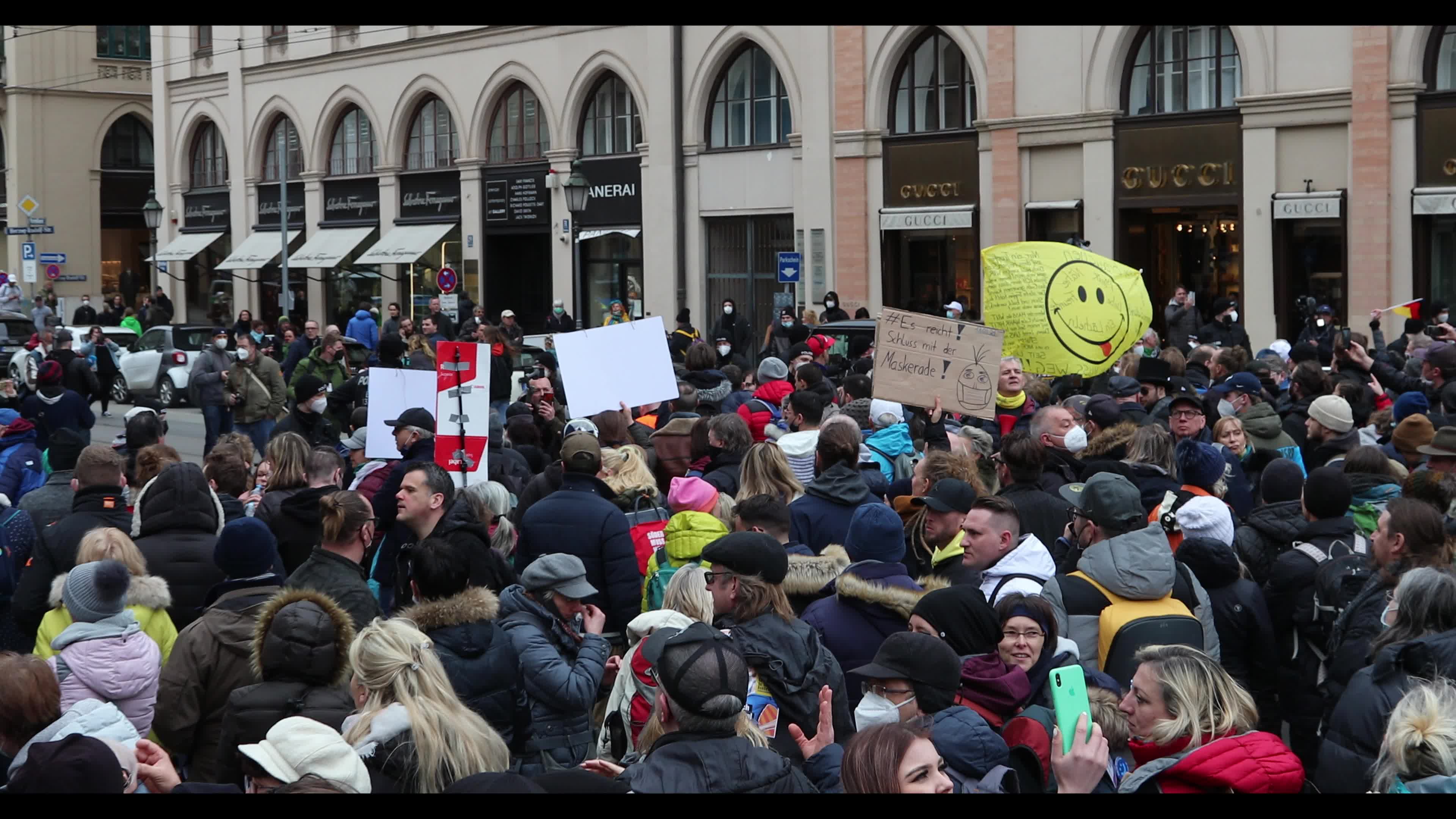 Anti-lockdown protest in Munich