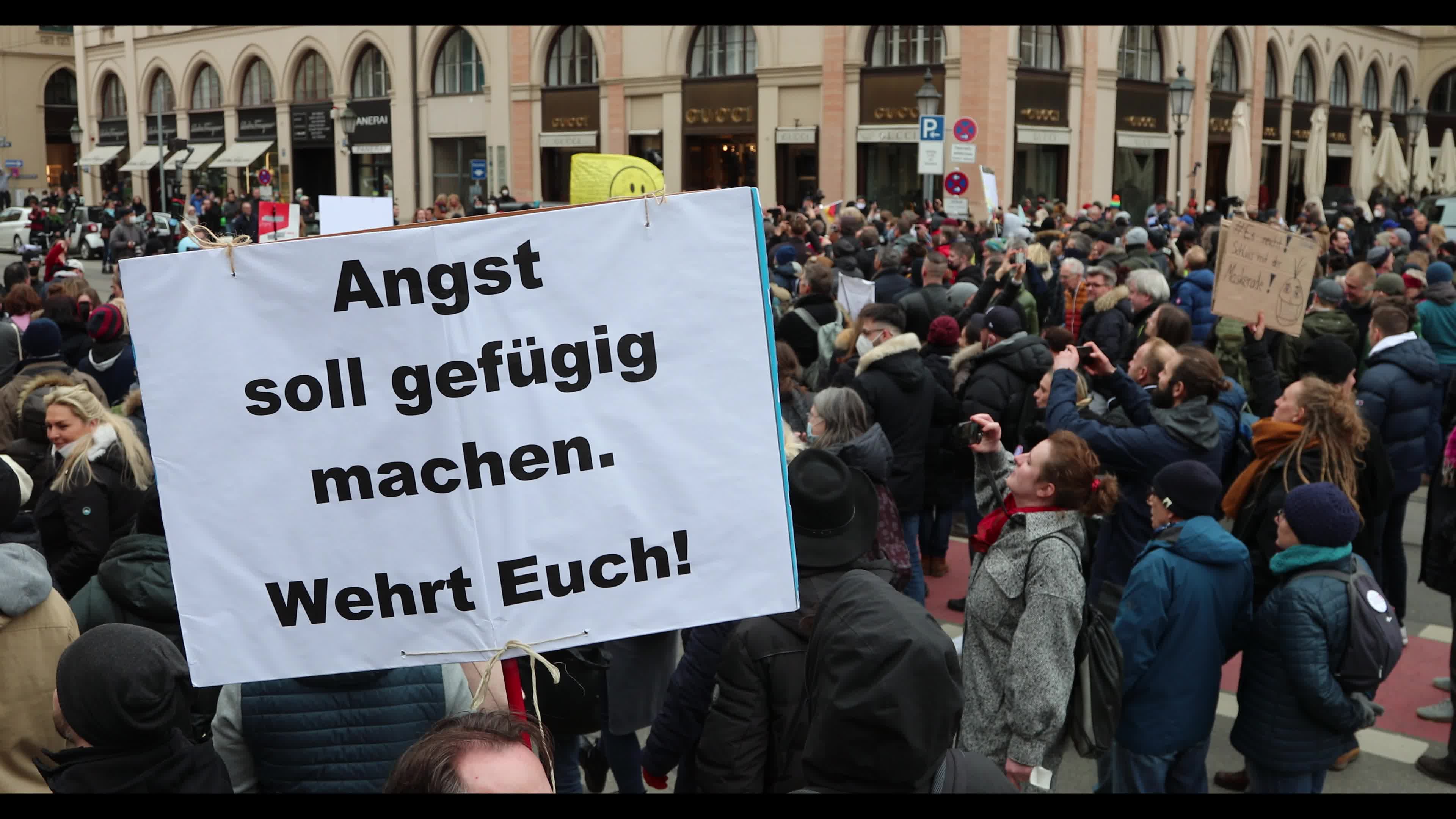 Anti-lockdown protest in Munich