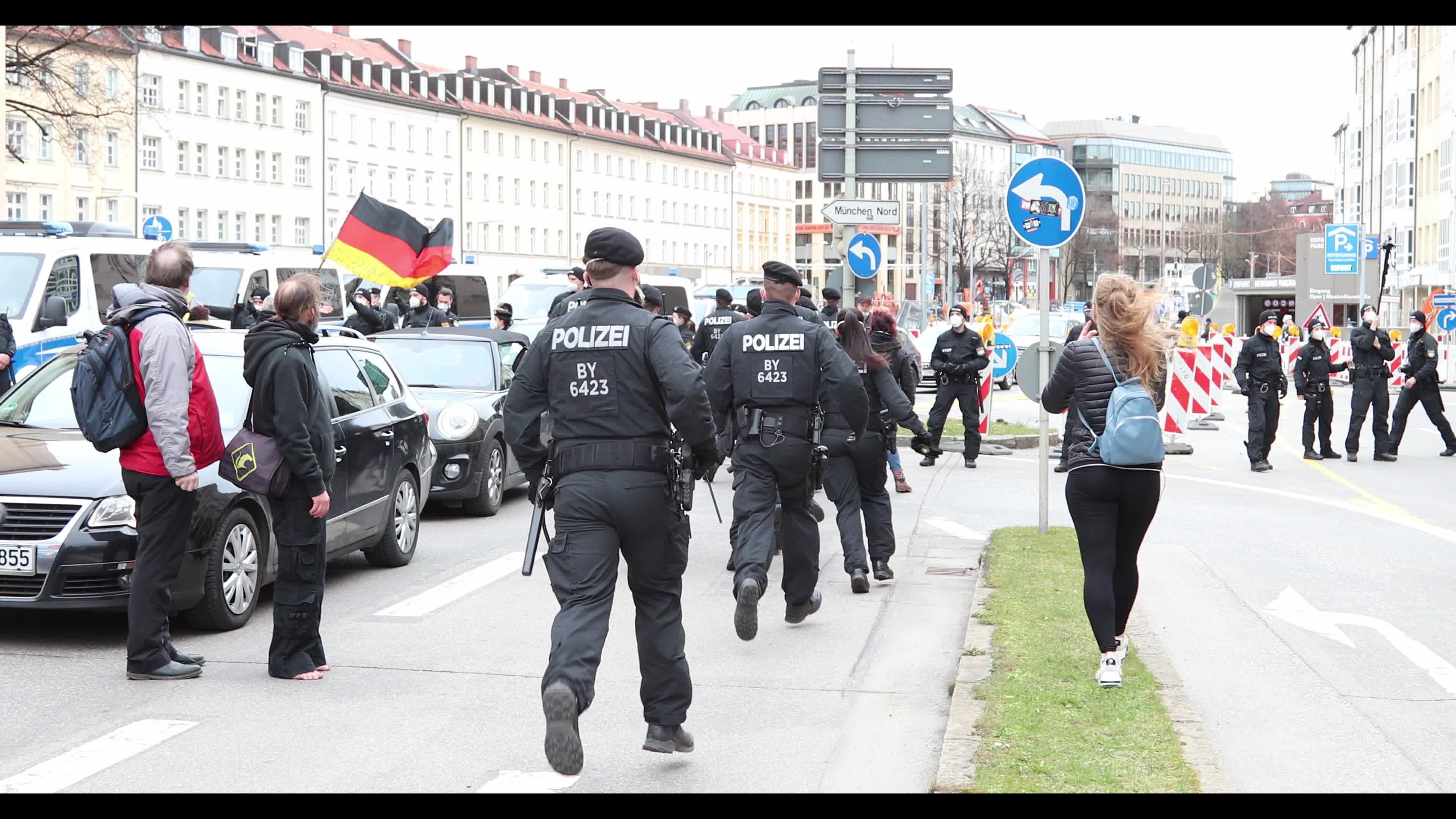 Anti-lockdown protest in Munich