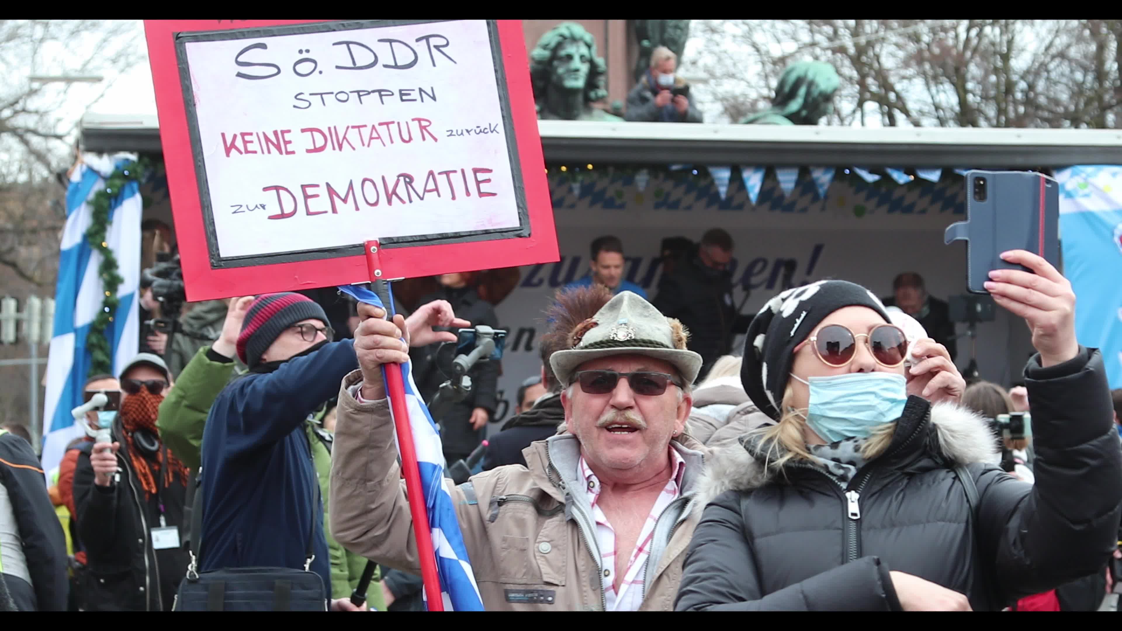 Anti-lockdown protest in Munich