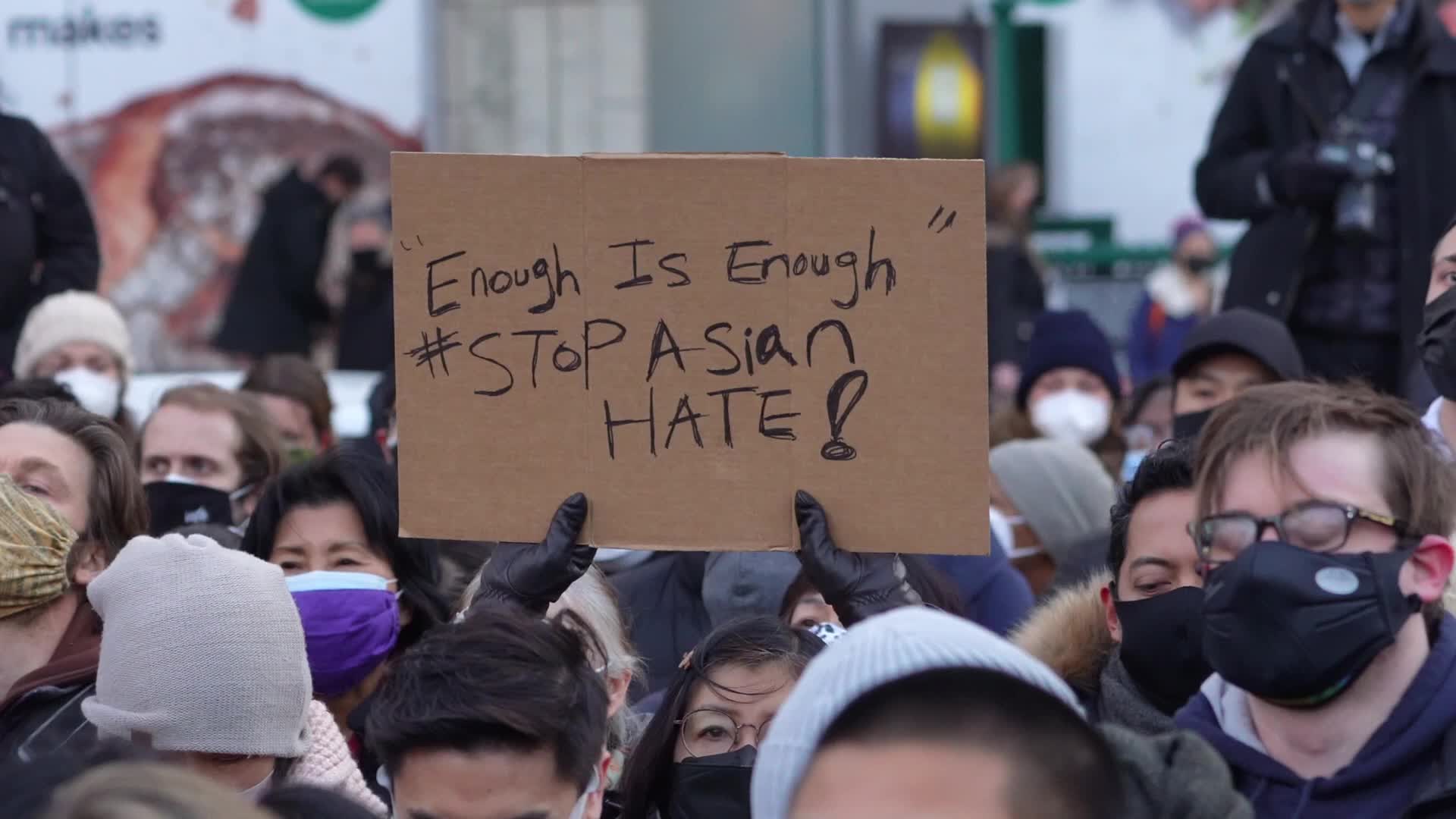 Peace vigil for victims of Asian hate in NYC