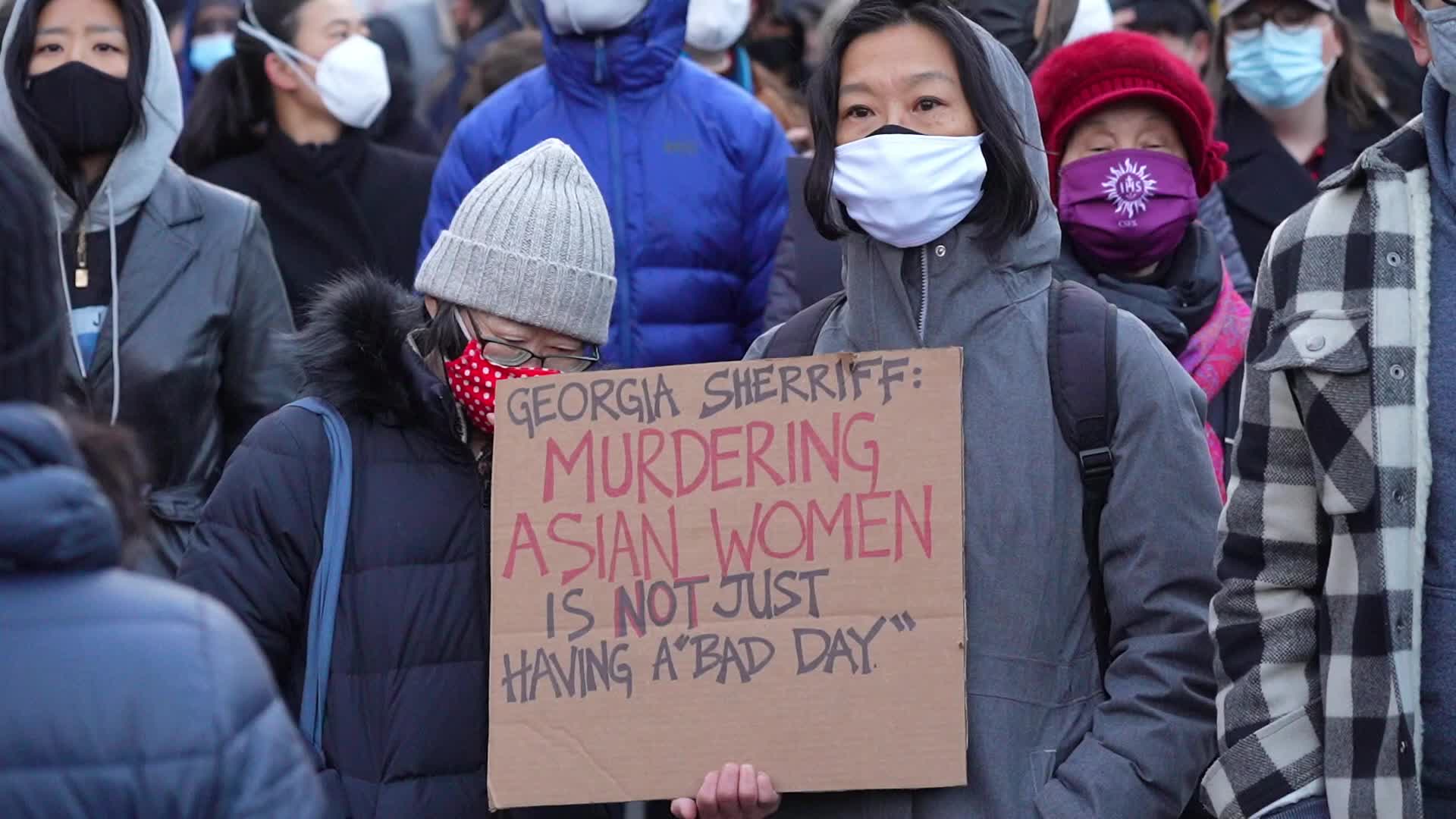 Peace vigil for victims of Asian hate in NYC