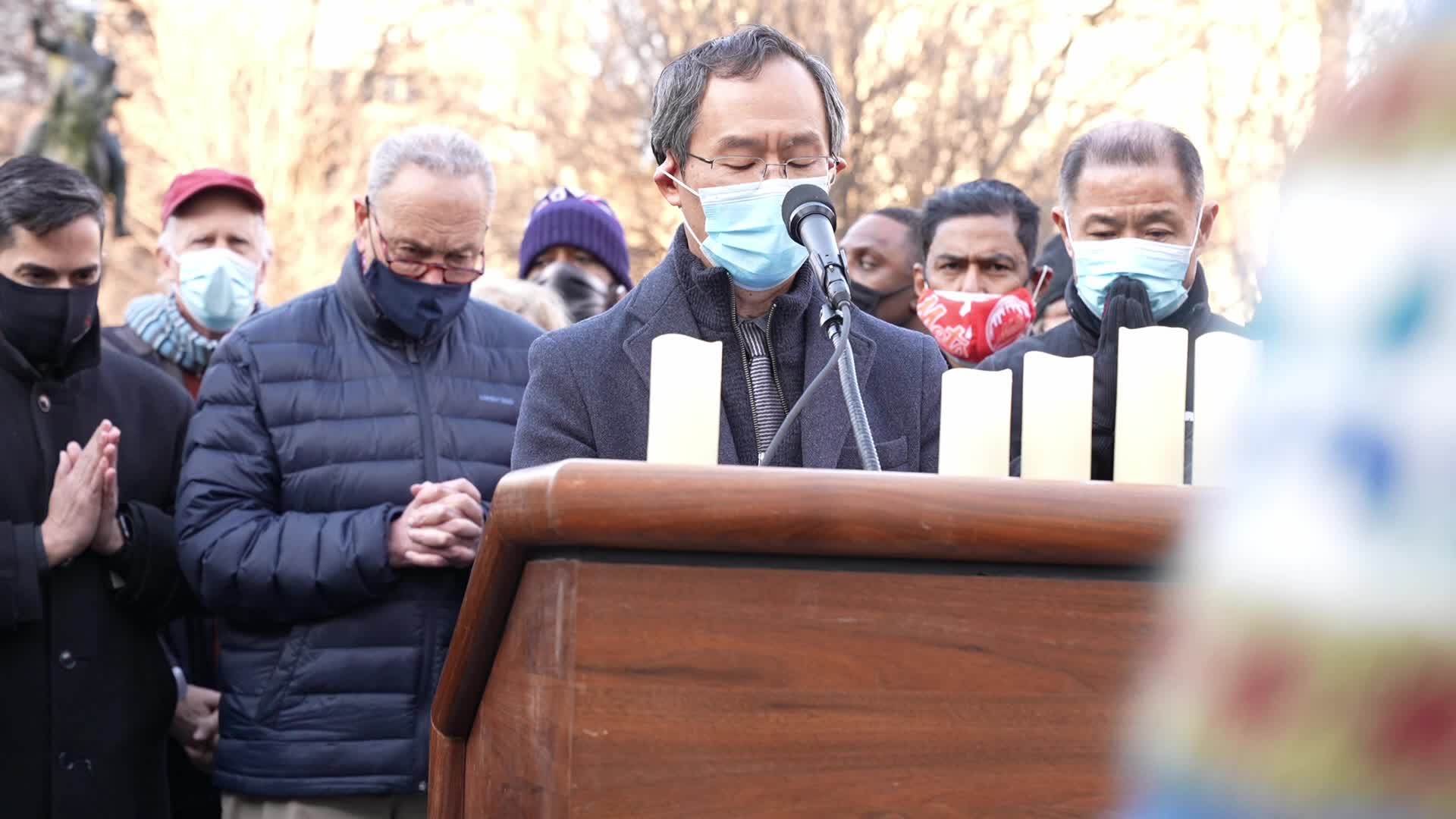 Peace vigil for victims of Asian hate in NYC