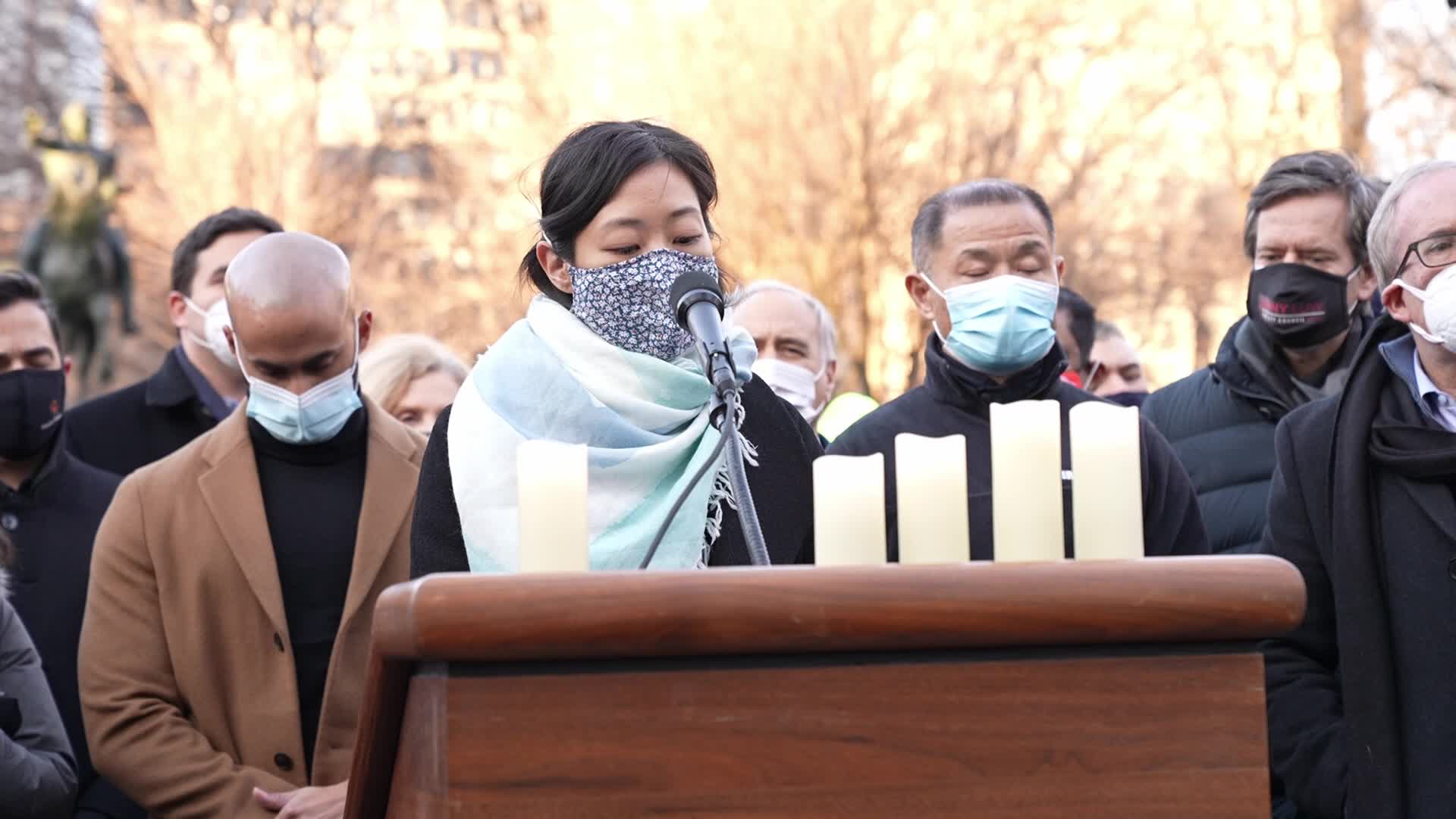 Peace vigil for victims of Asian hate in NYC