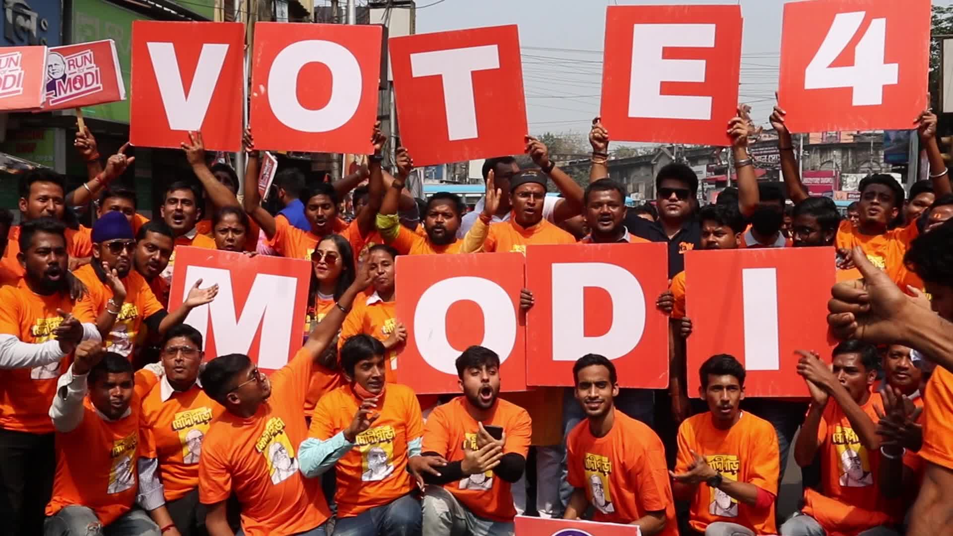 Run for Modi Rally In Kolkata, India
