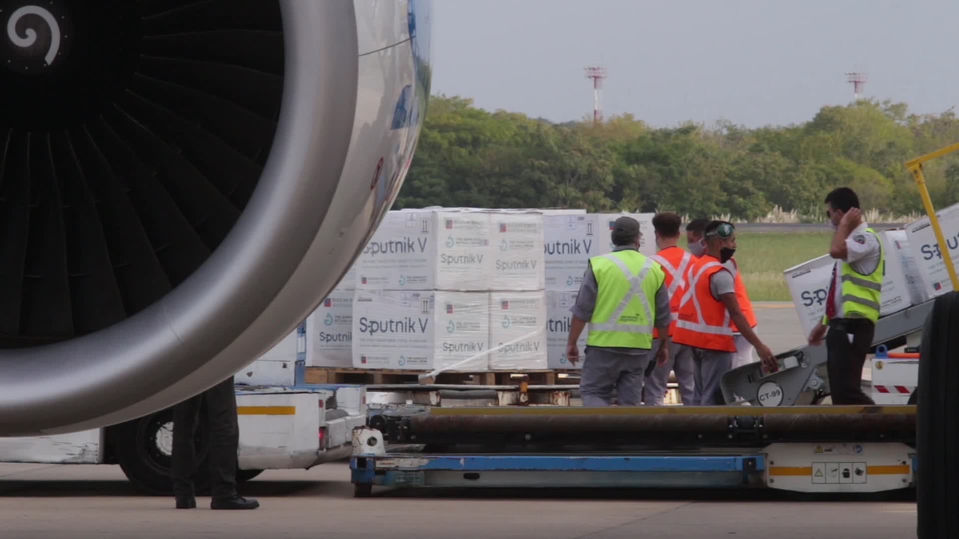 Arrival of Sputnik V coronavirus vaccine in Argentina