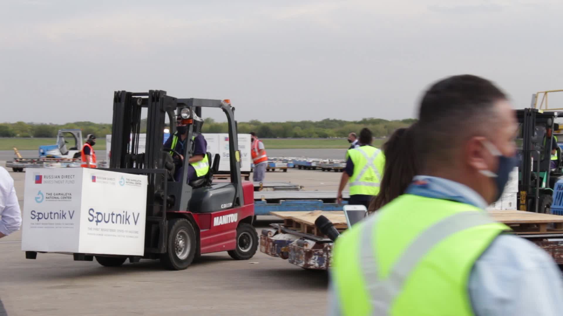 Arrival of Sputnik V coronavirus vaccine in Argentina