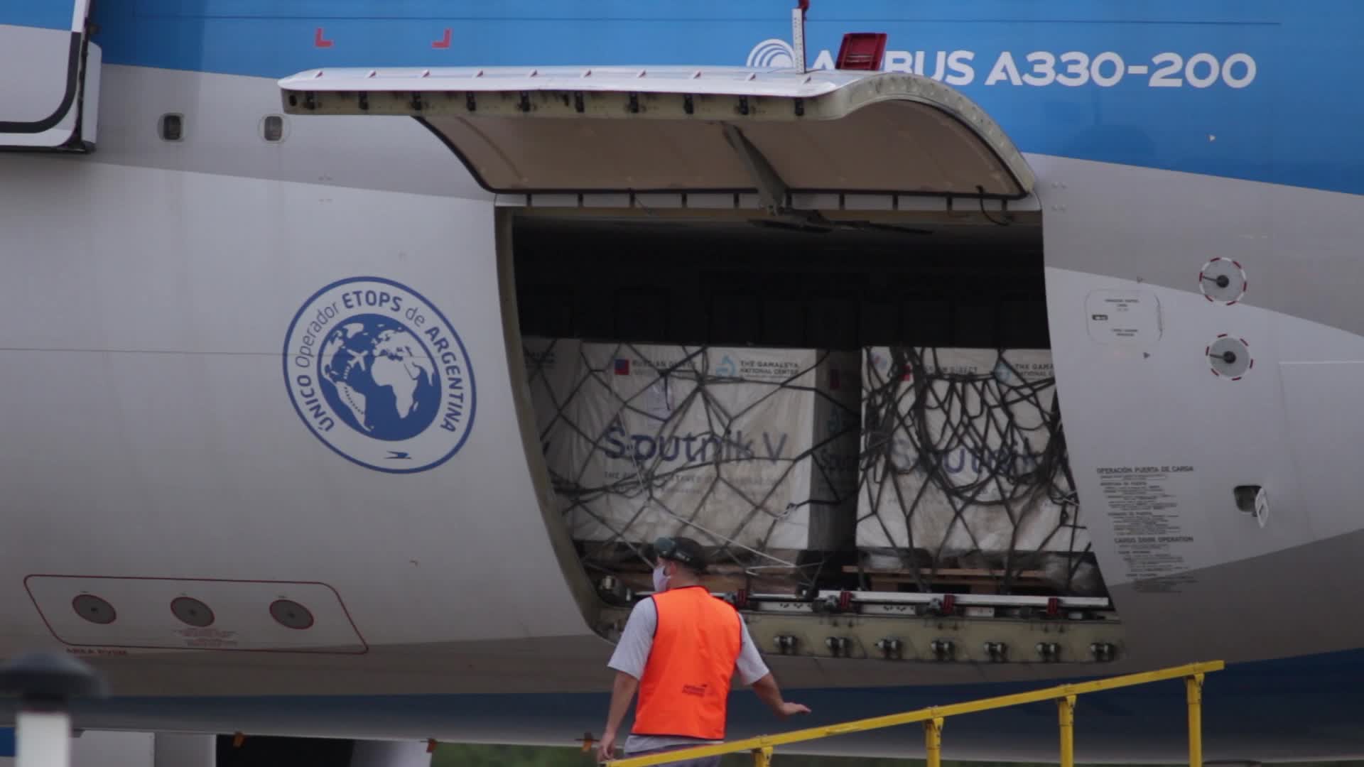 Arrival of Sputnik V coronavirus vaccine in Argentina