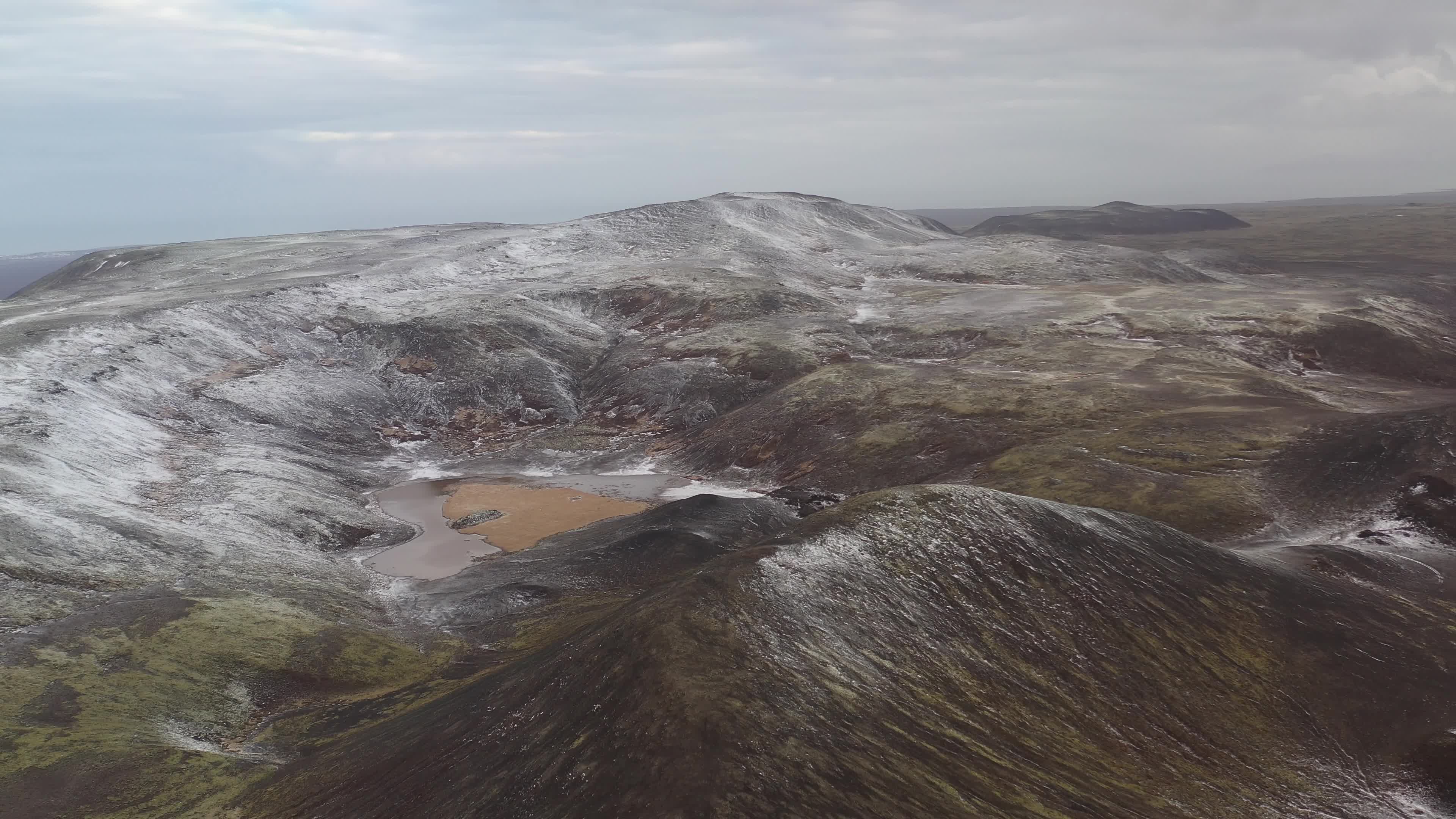 Geldingadalur valley before volcano eruption in Iceland