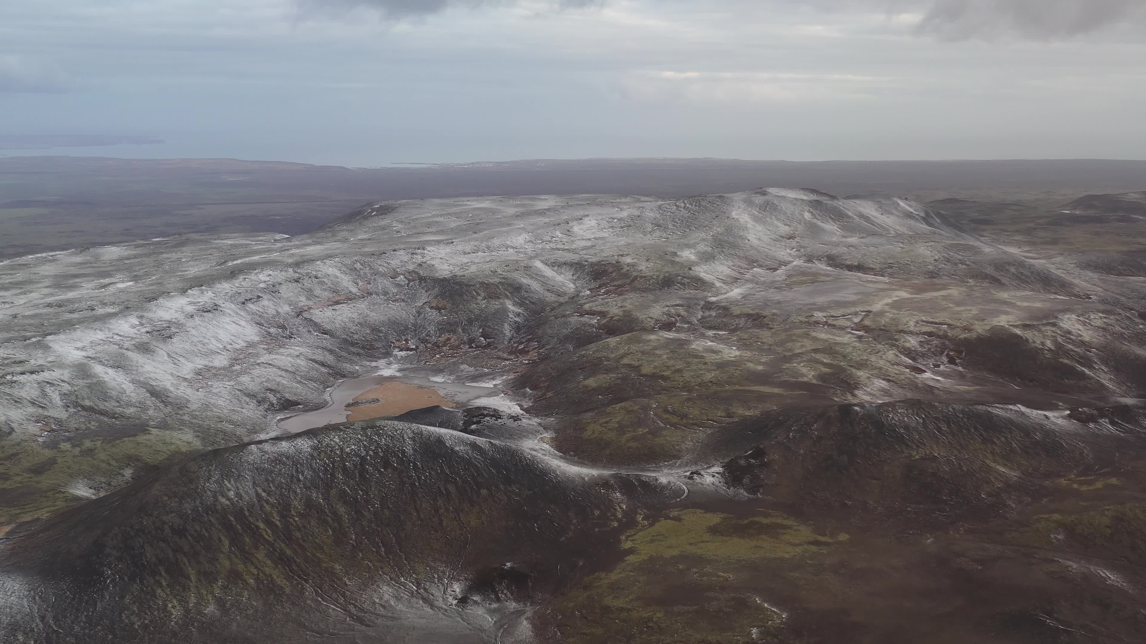 Geldingadalur valley before volcano eruption in Iceland