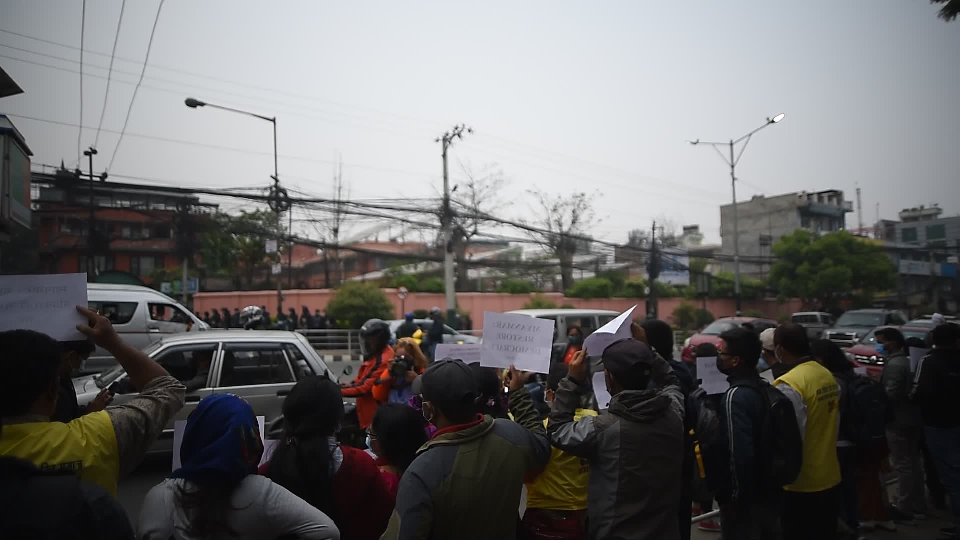 Nepalese Human Rights activists protest against Myanmar Military Coup