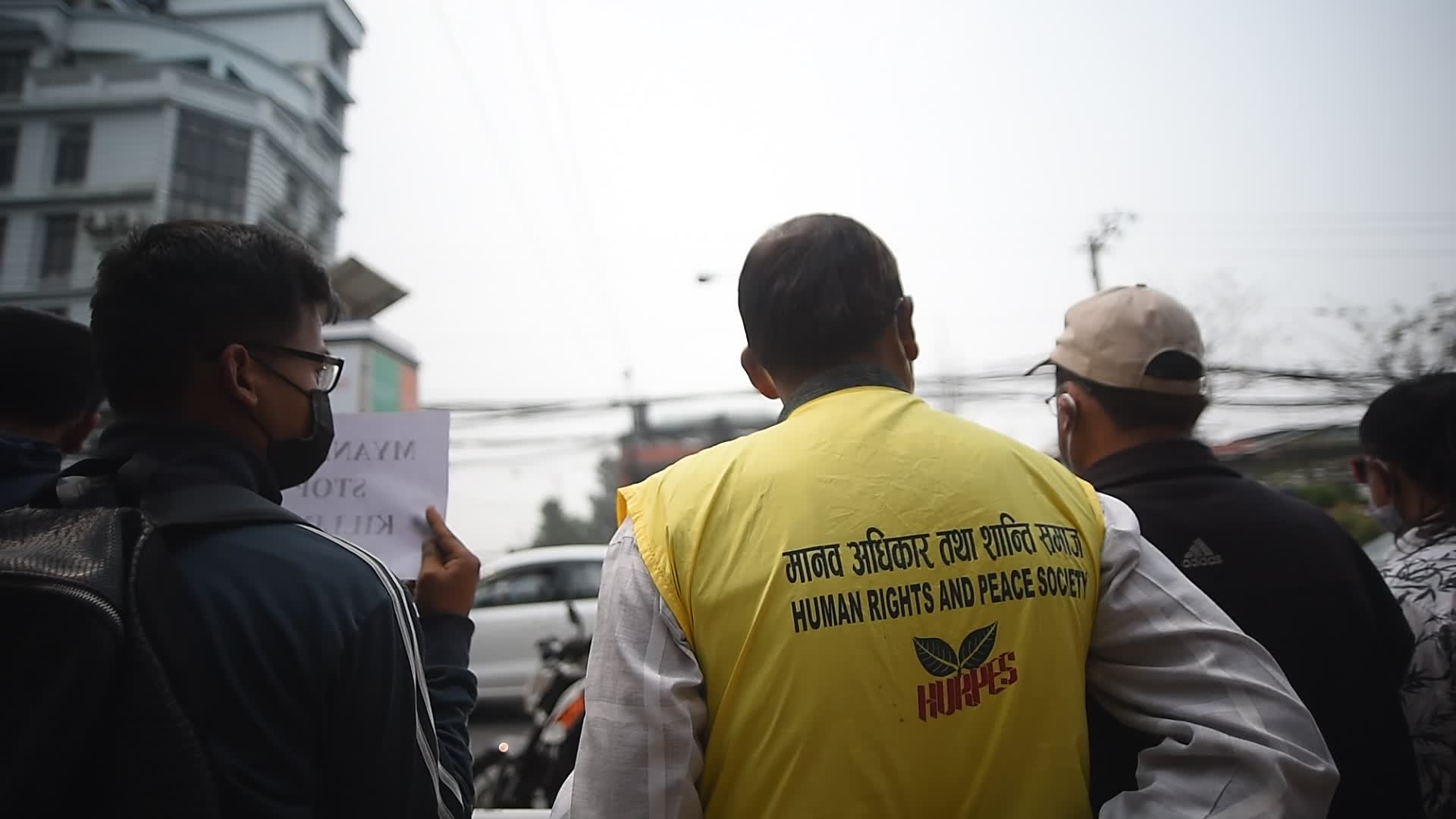 Nepalese Human Rights activists protest against Myanmar Military Coup