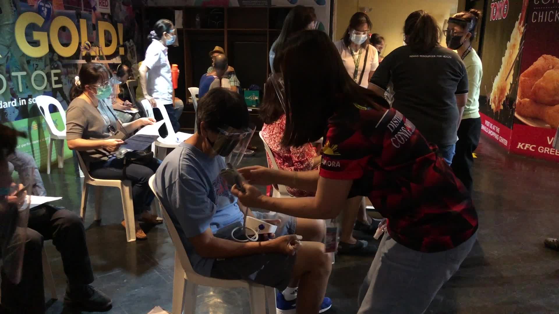 Filipino elderly citizens get the AstraZeneca COVID19 vaccine