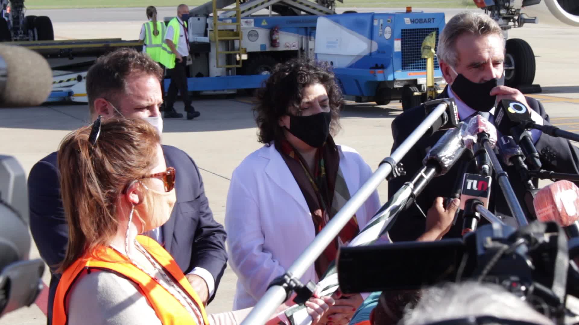 Arrival of a new flight with Sputnik V vaccines to Argentina