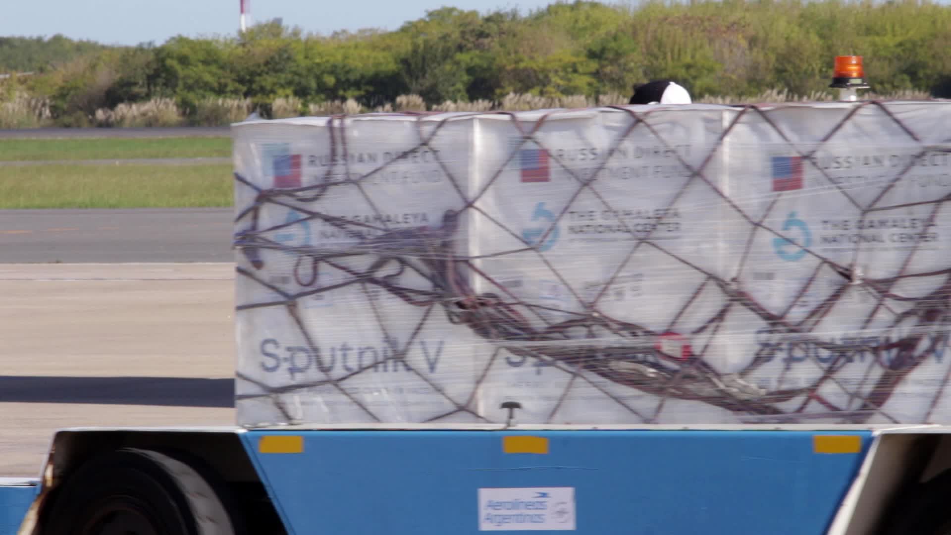 Arrival of a new flight with Sputnik V vaccines to Argentina