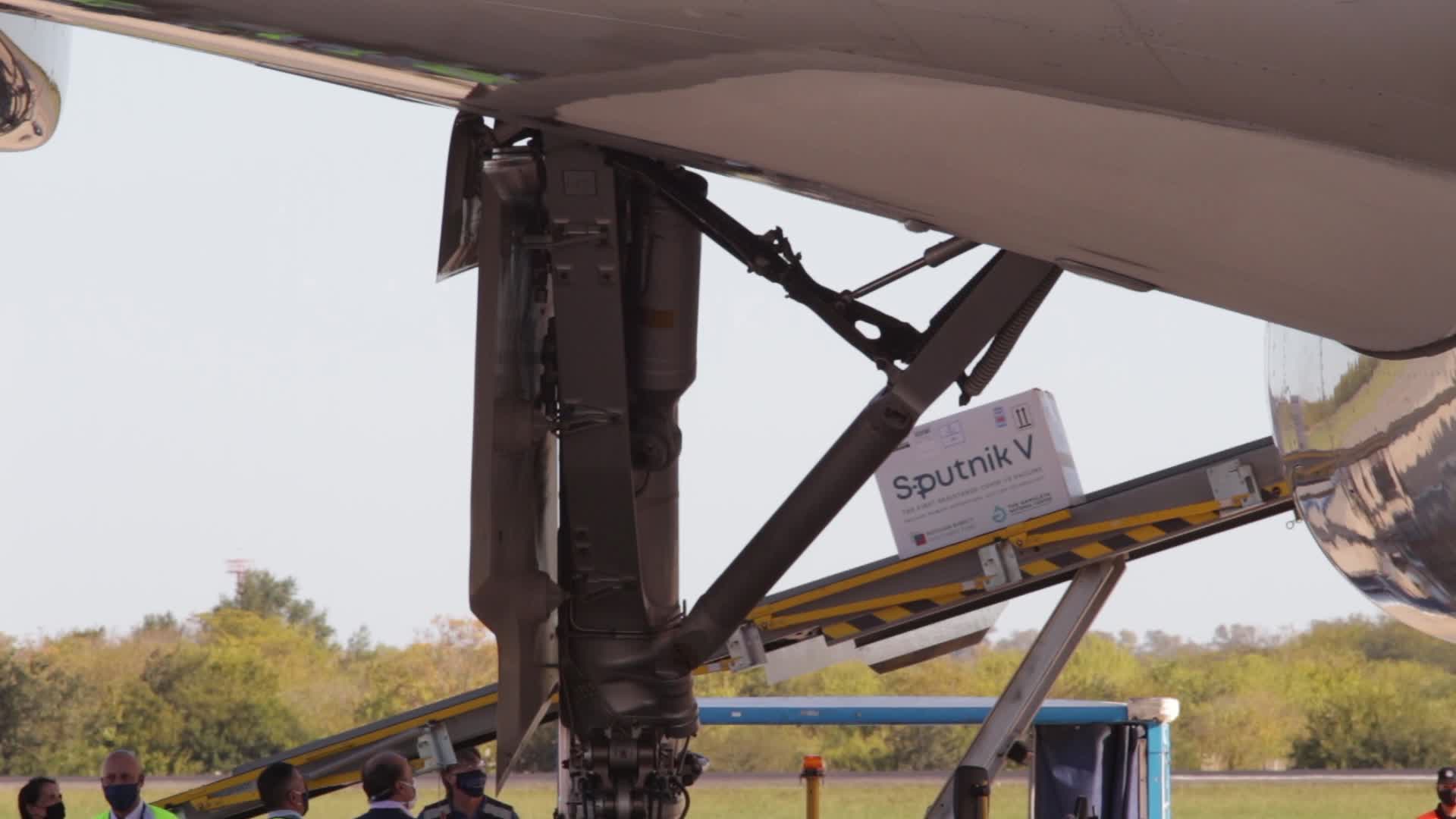 Arrival of a new flight with Sputnik V vaccines to Argentina