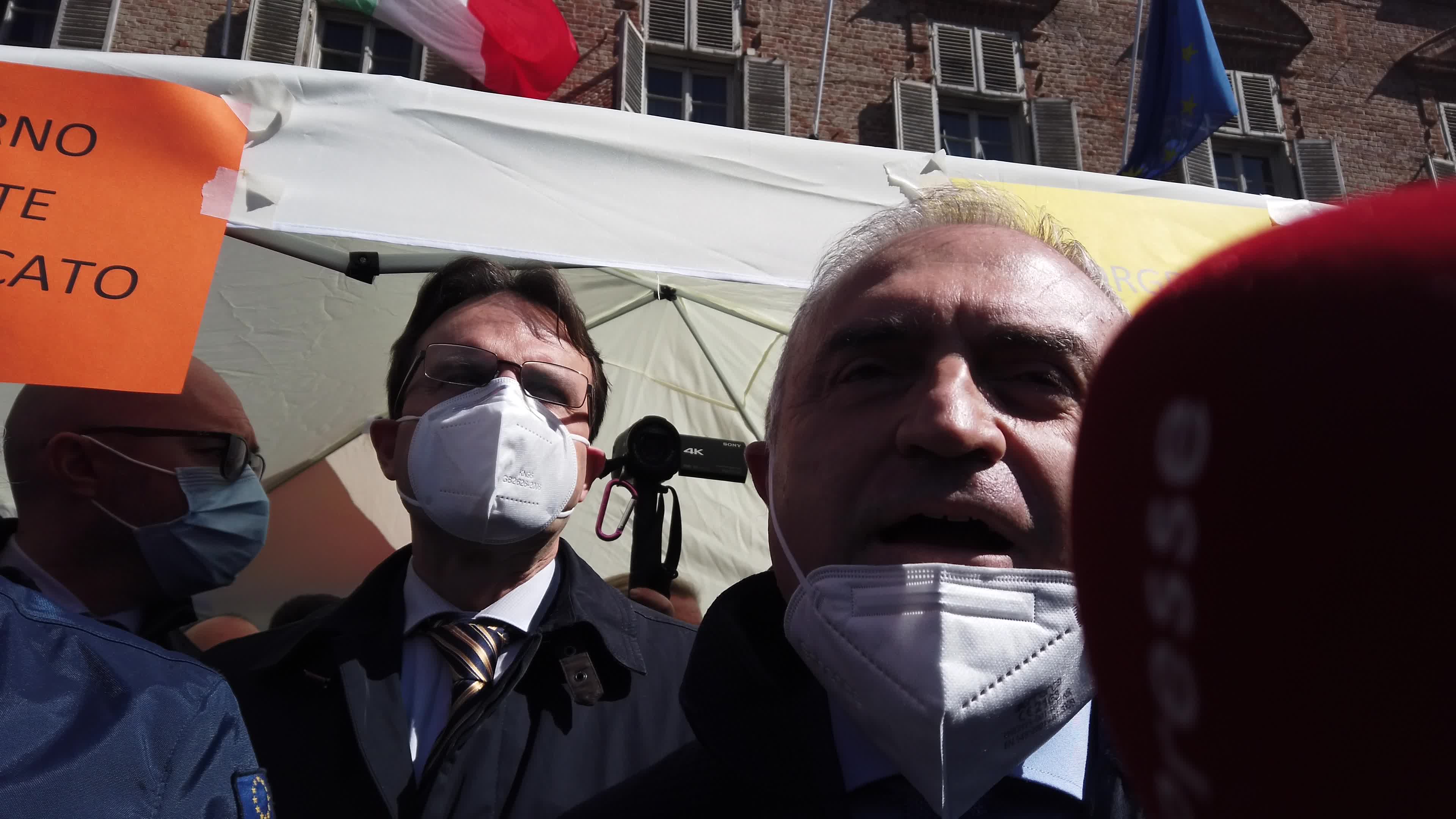 Protest of workers of the ex Embraco-Whirlpool factory 